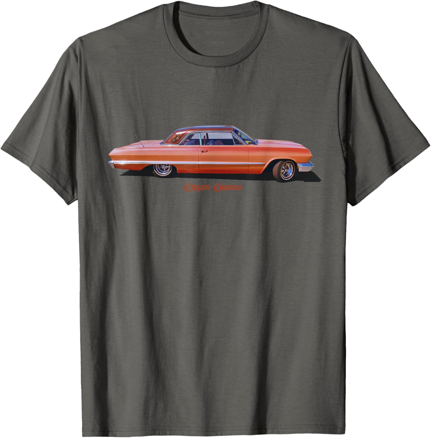 1963 Impala Tangerine Dream Low Rider Kustom T-Shirt for Car Lovers - 8