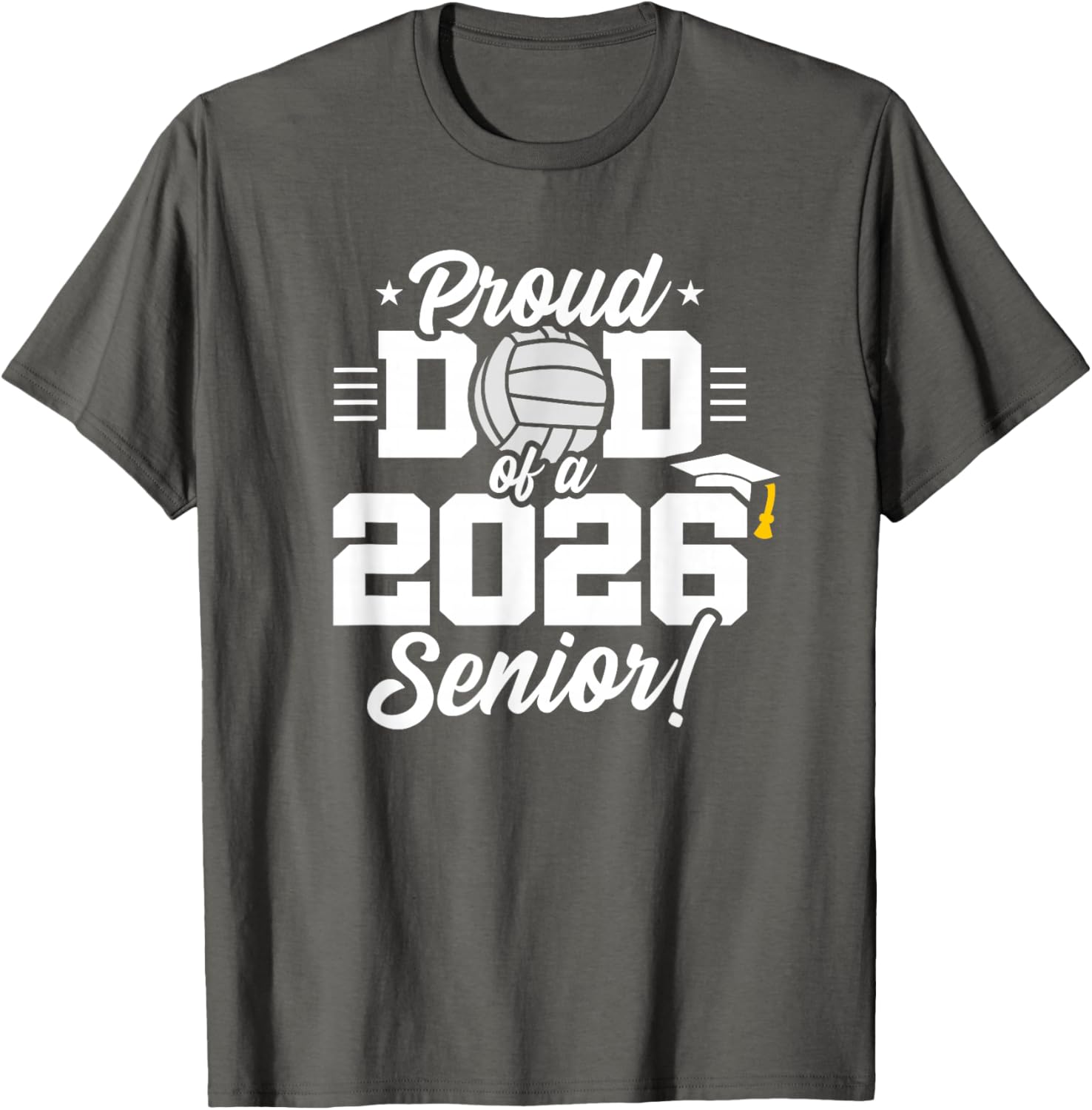 Class of 2026 Volleyball Dad Senior Year T-Shirt for Proud Parents - 7
