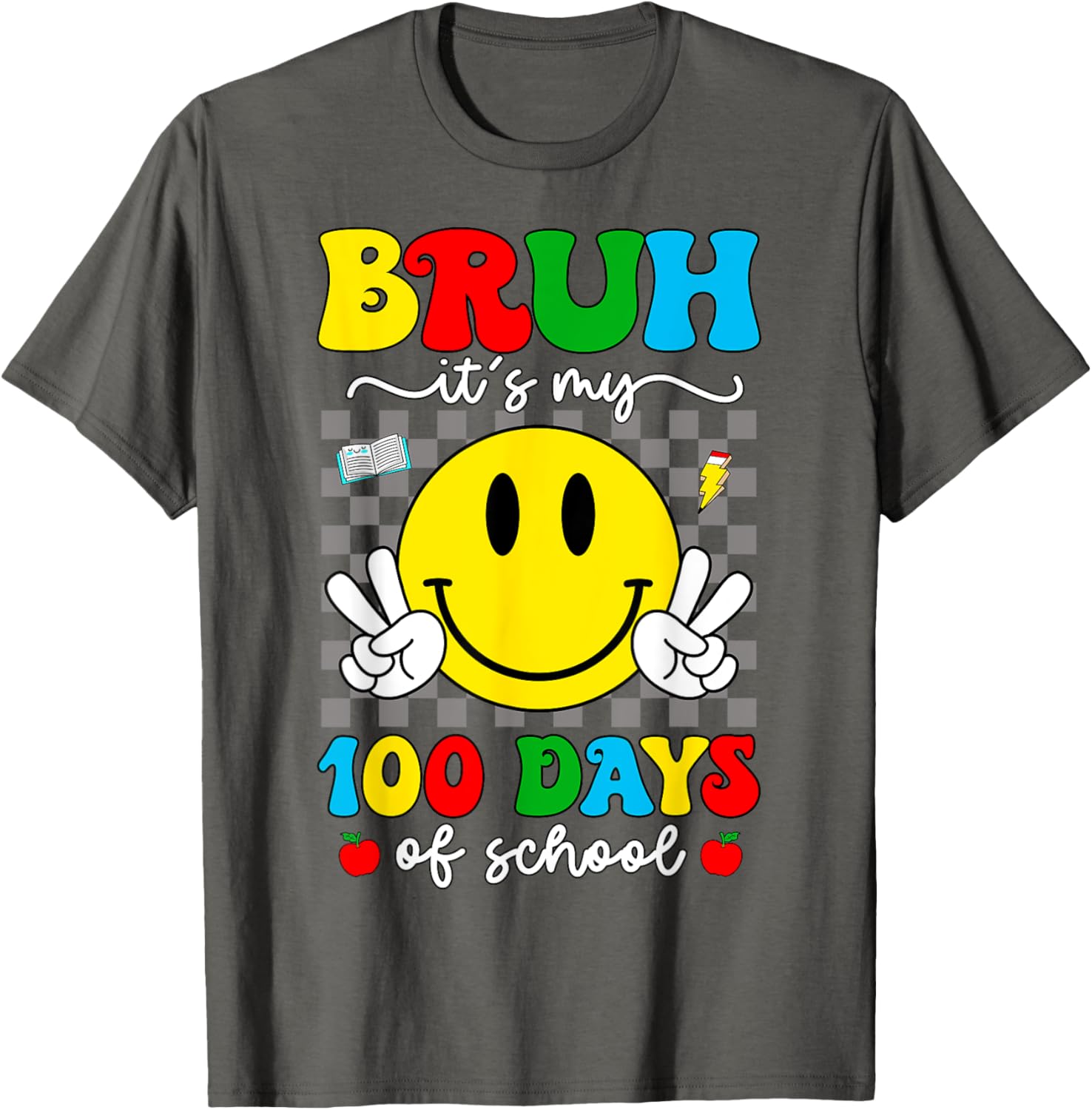 100 Days of School T-Shirt for Kids - Bruh It's My 100 Days Smarter! - 12