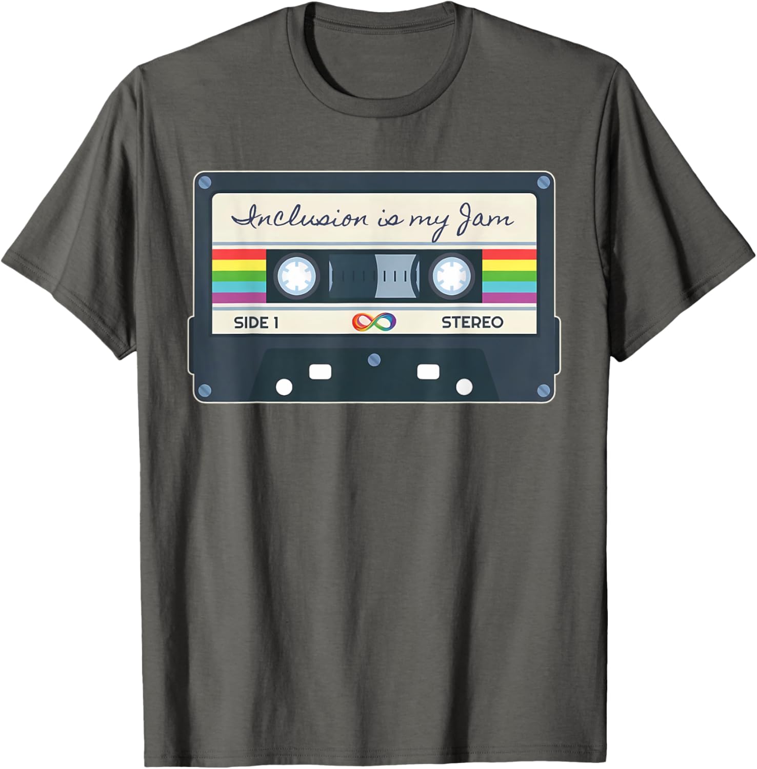Autism Awareness Inclusion Is My Jam SPED Teacher Cassette T-Shirt - 17