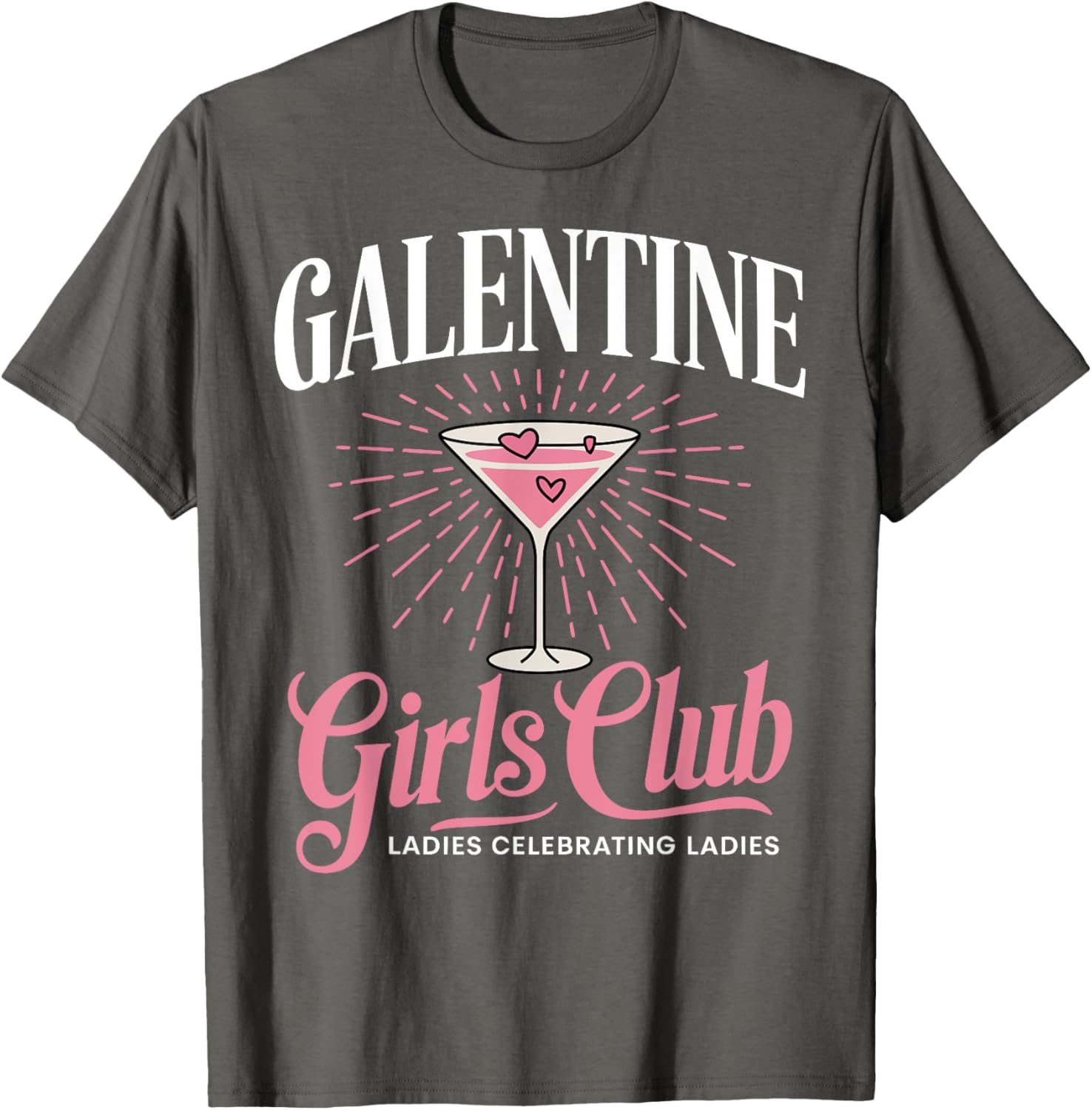 Celebrate Galentine's Day Women's Black T-Shirt - Short Sleeve & Unique Design - 8
