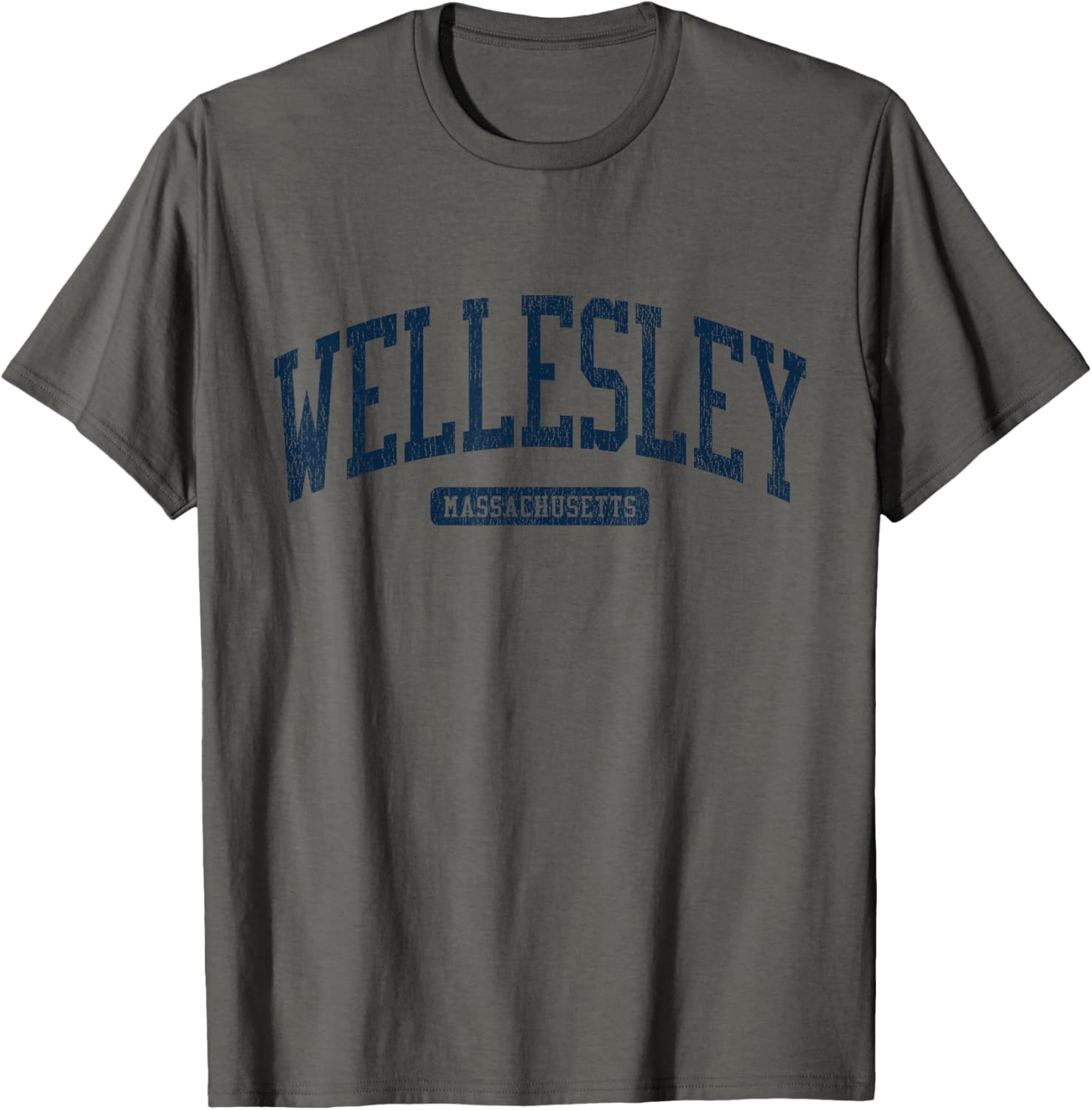 Wellesley MA College Style Blue T-Shirt for Students and Alumni - 2