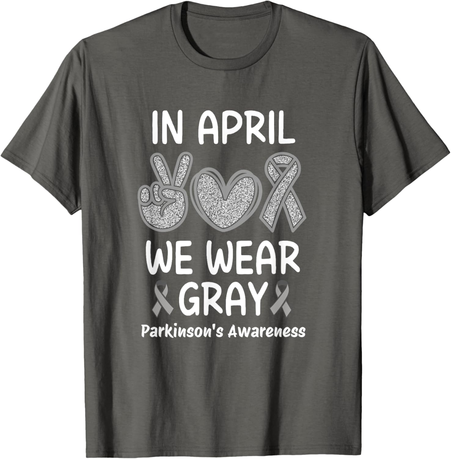 April Gray Parkinson's Awareness Ribbon T-Shirt for Support and Style - 6