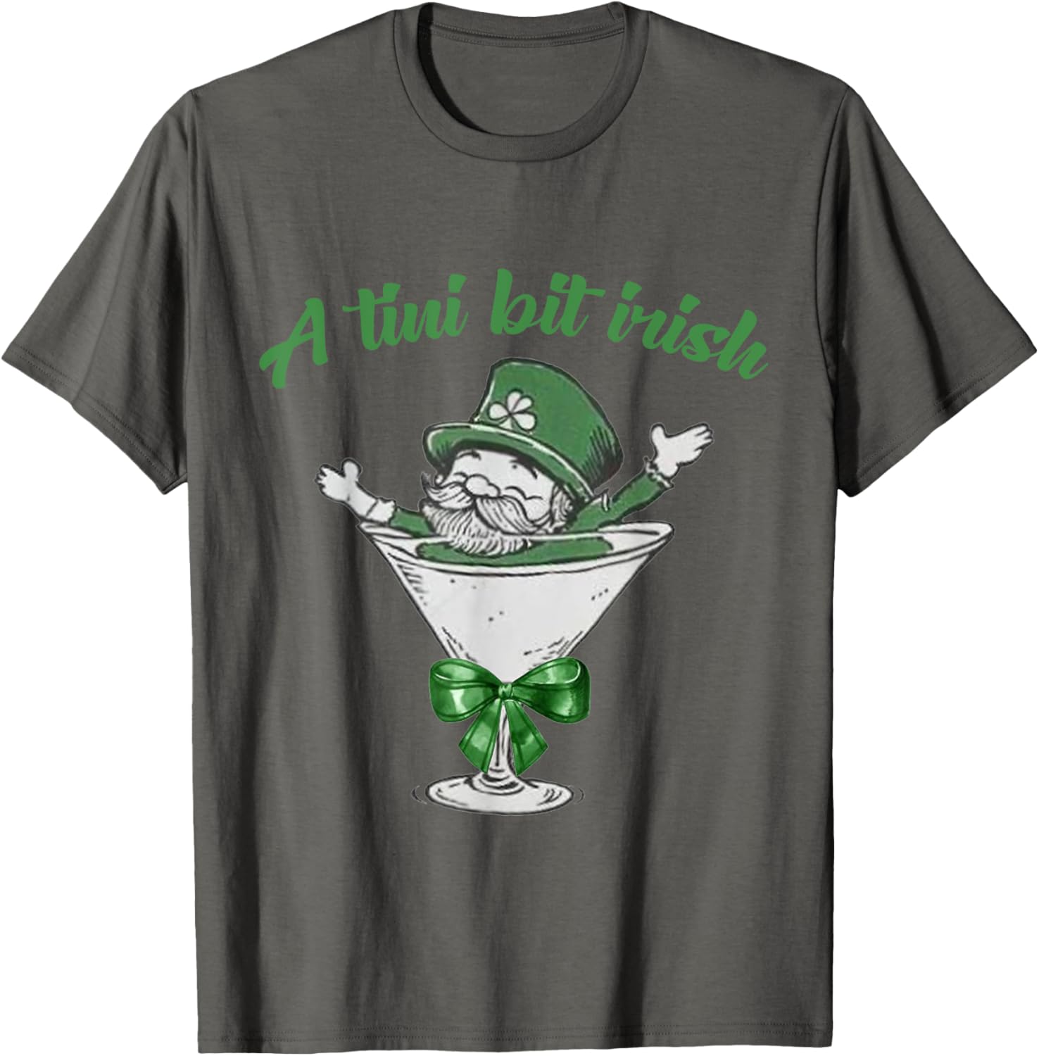 A Tini Bit Irish Leprechaun Martini St Patrick's Day T-Shirt - 6