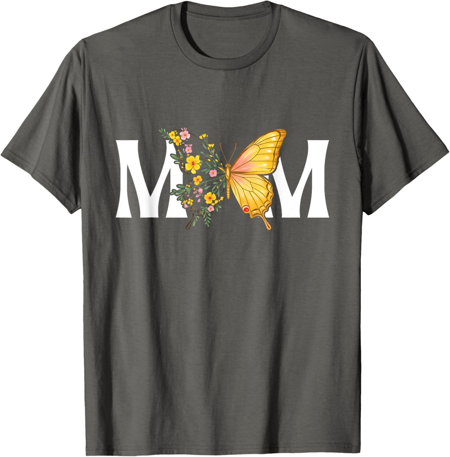 Cute Mother's Day Butterfly MOM Flower T-Shirt for Moms and Gifts - 14
