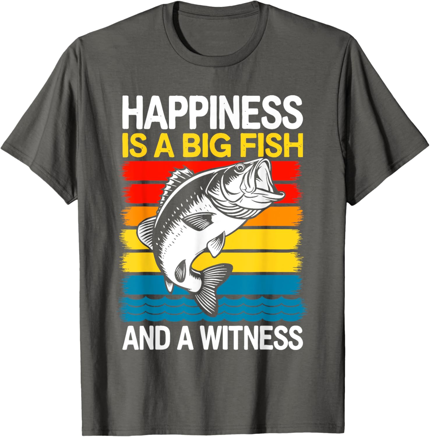 Catch the Joy: Big Fish and Witness Bass Fishing T-Shirt for Anglers - 6