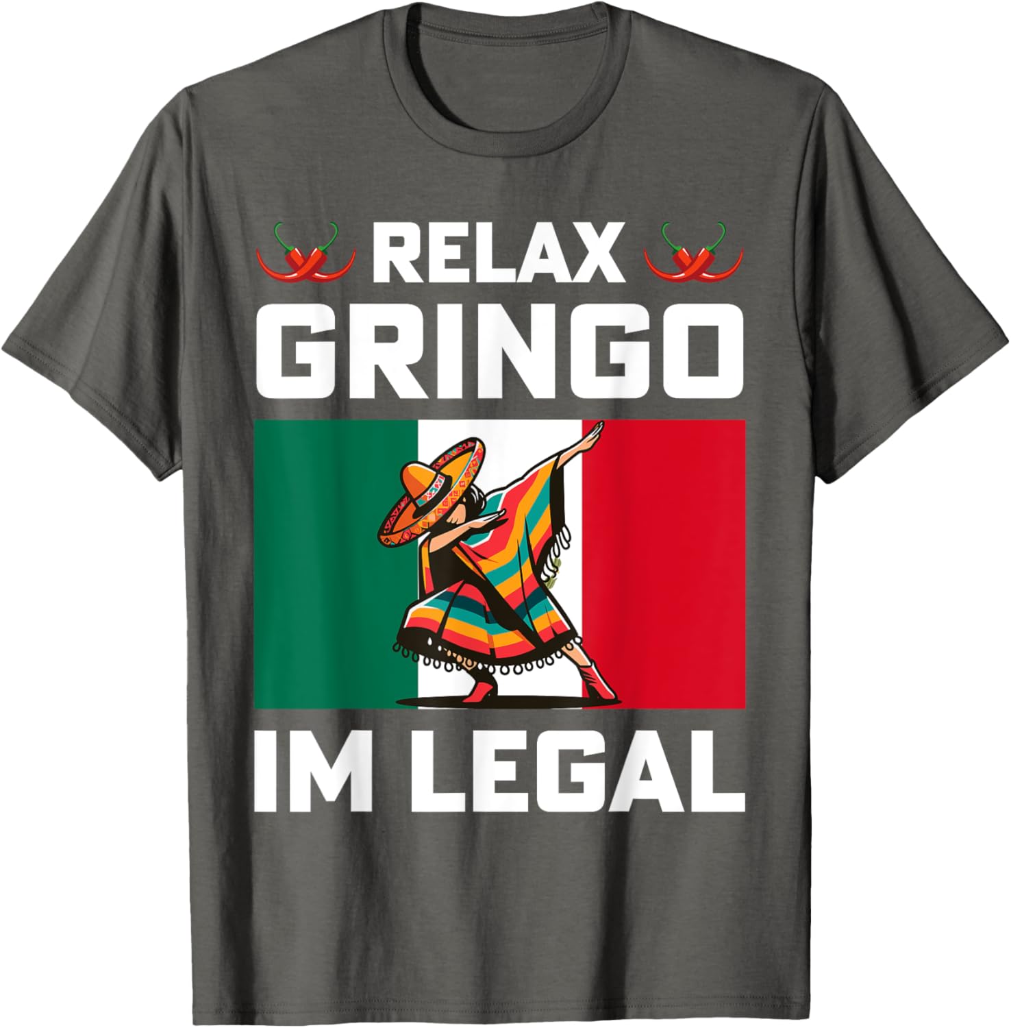 Cinco de Mayo Relax Gringo I'm Legal Dabbing Boy T-Shirt for Fun Celebrations - 7