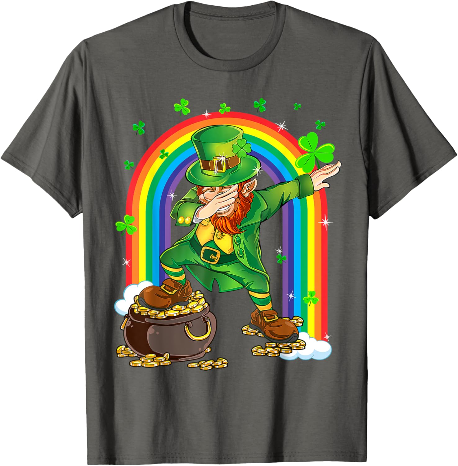 Cool 2025 St Patrick's Day Dabbing Leprechaun T-Shirt for Kids and Adults - 13