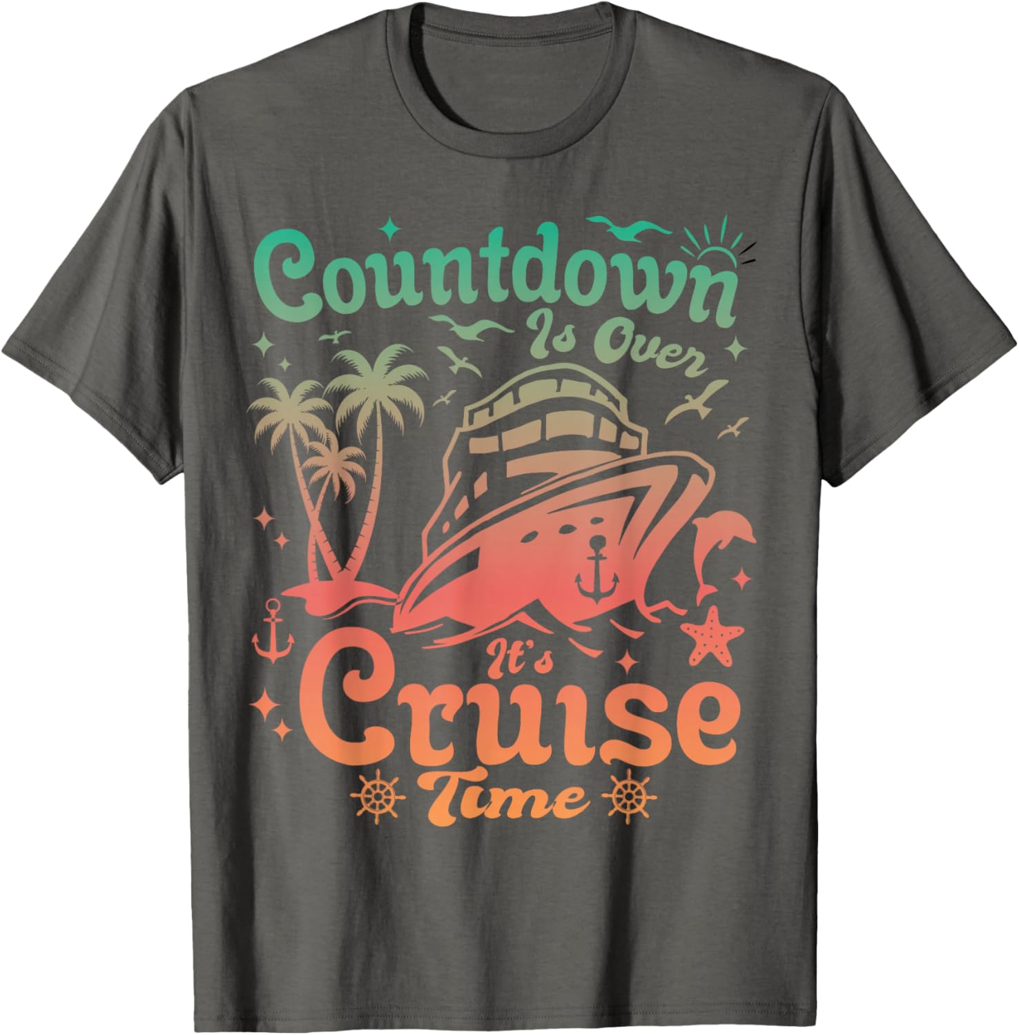 Countdown Is Over It's Cruise Time Family Vacation T-Shirt for Fun Trips - 20