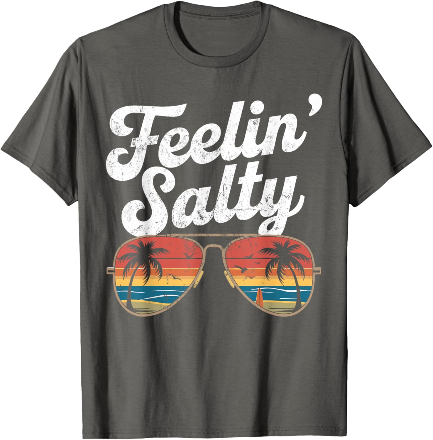 Funny Feelin Salty Vintage 70's Retro Beach Summer Vacation T-Shirt - 15