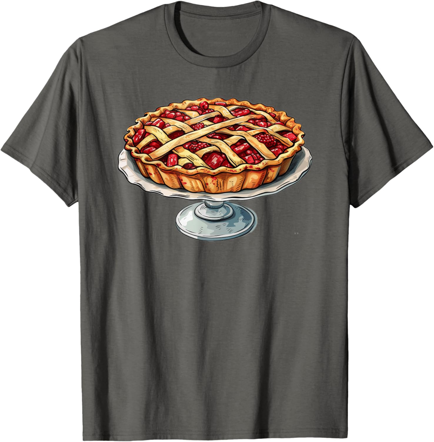 Rhubarb Pie Table T-Shirt Perfect for Food Lovers and Baking Enthusiasts - 2