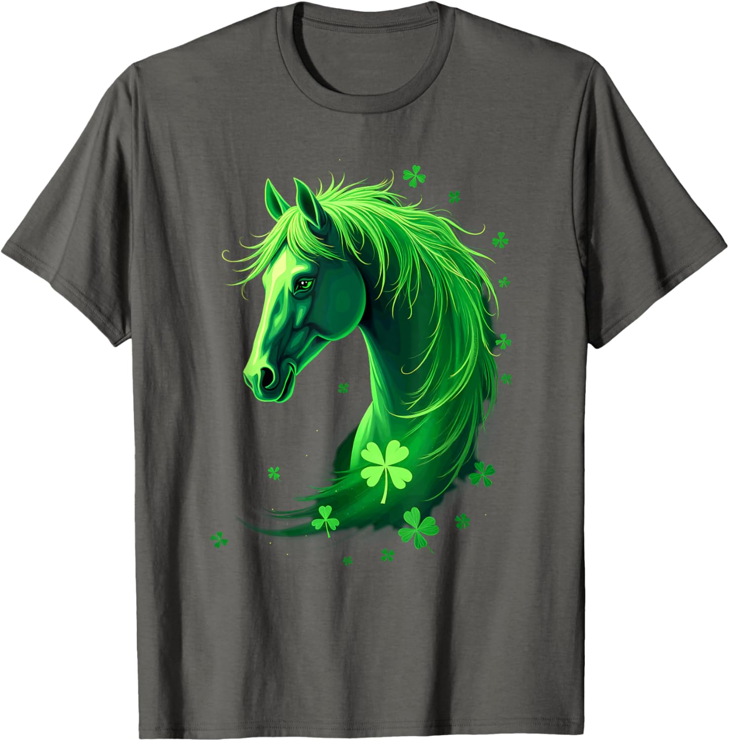 St Patrick's Day Horse Shamrocks T-Shirt for Festive Celebrations - 7
