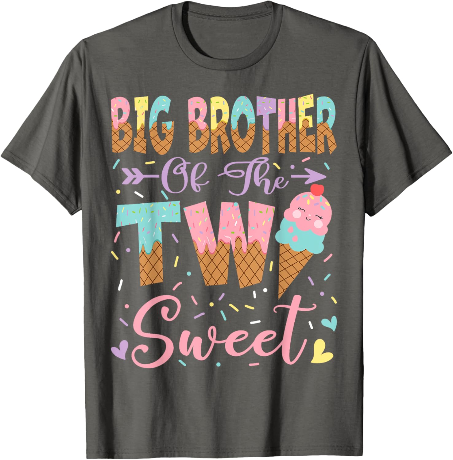 Big Brother Ice Cream T-Shirt for 2nd Birthday Summer Fun - 3