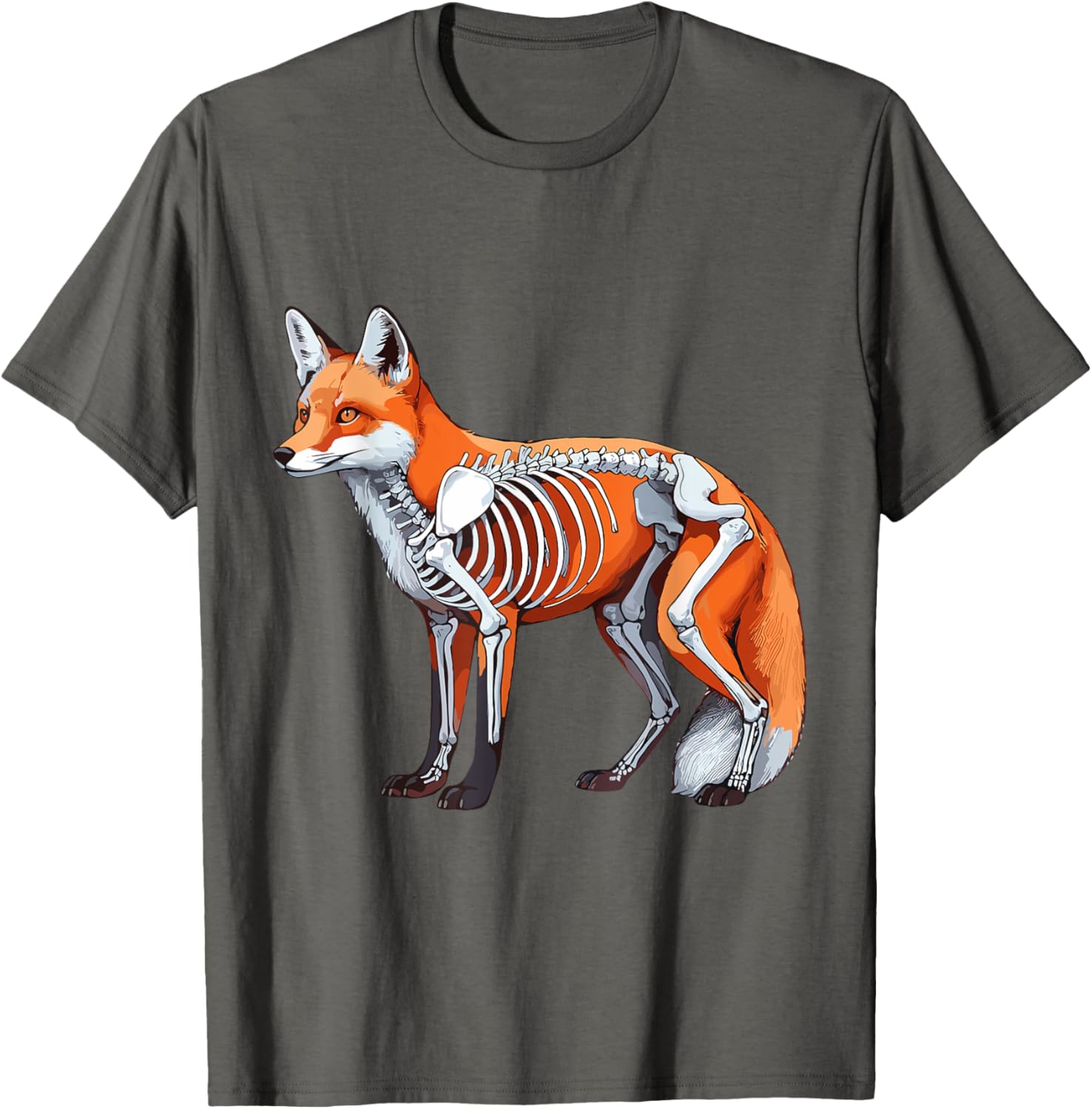 X-ray Fox Body Anatomy Radiography Skeleton T-Shirt for Anatomy Lovers - 2