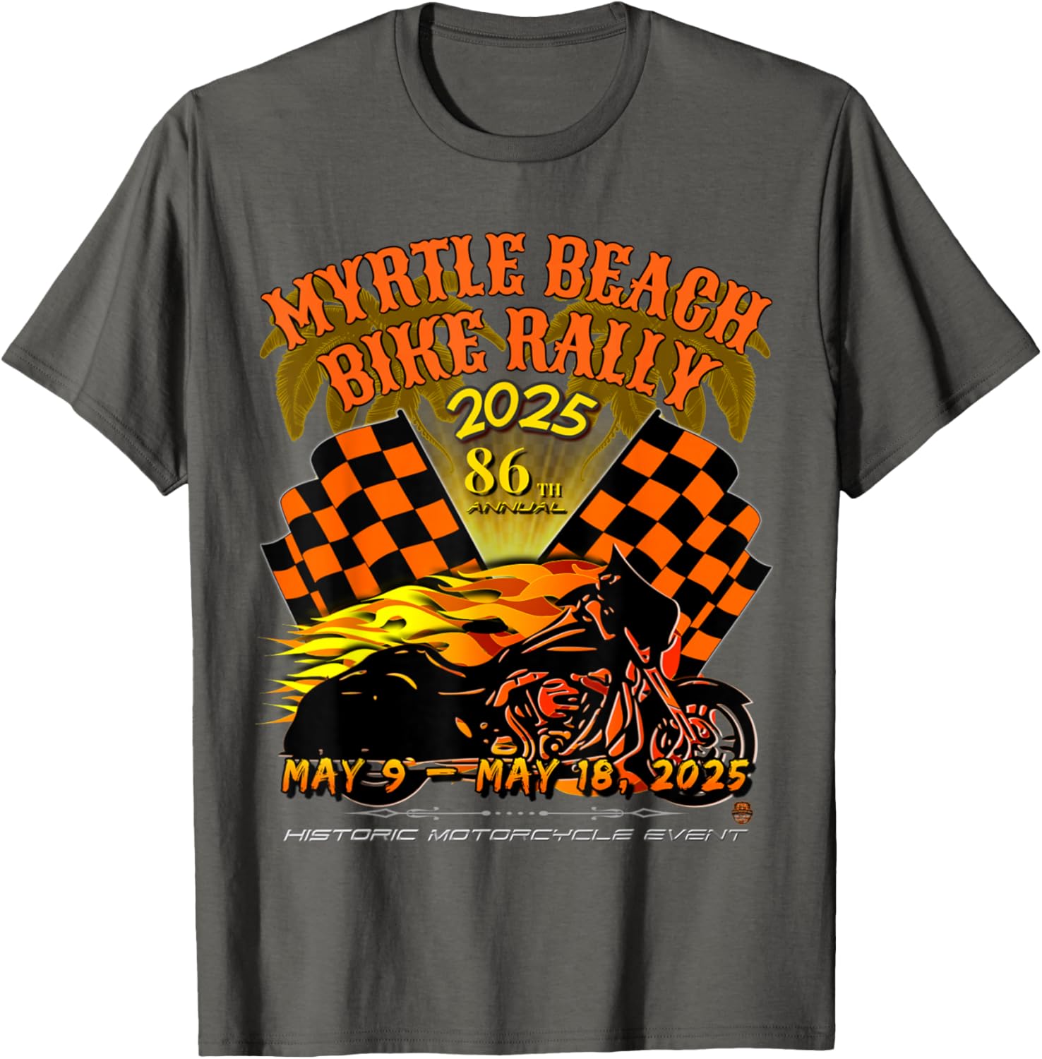 2025 Myrtle Beach Bike Rally Vintage Art T-Shirt for Classic Riders - 16