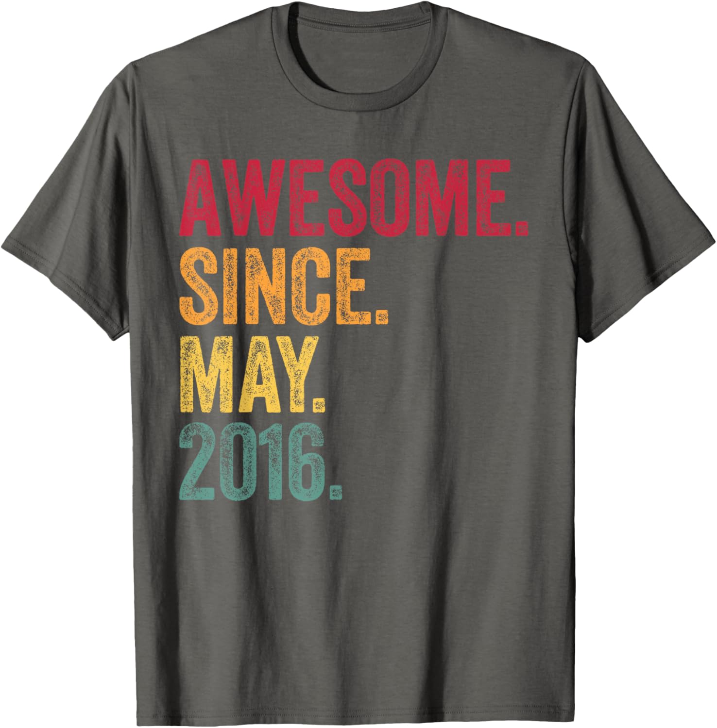 Awesome Since May 2016 Vintage T-Shirt for 9th Birthday Celebration - 4