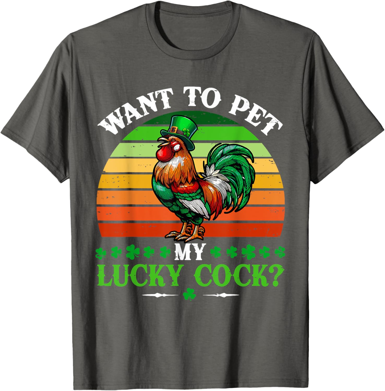 Vintage Sarcastic St. Patrick's Day Rooster T-Shirt for Fun Lovers - 3