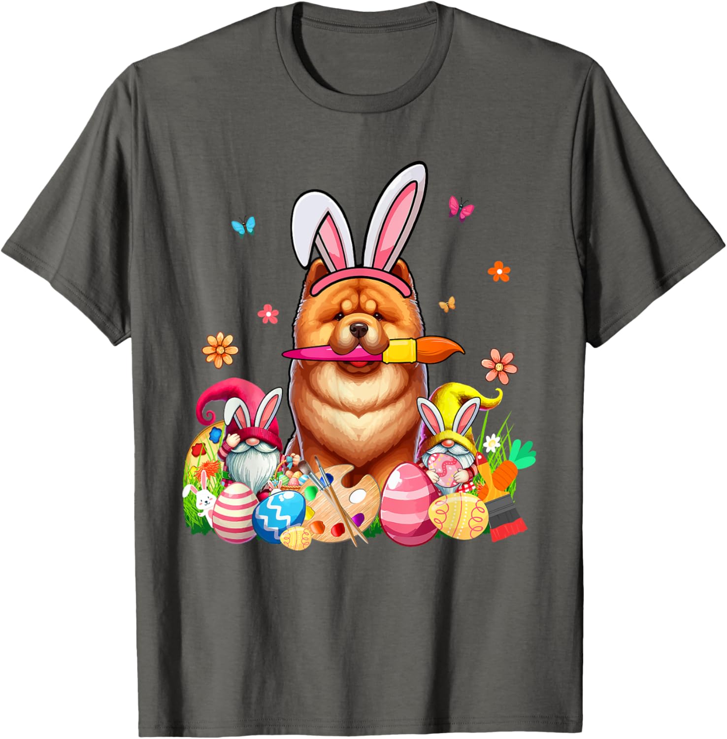 Chow Chow Cosplay Bunny Gnome Easter Eggs T-Shirt for Pet Lovers - 16