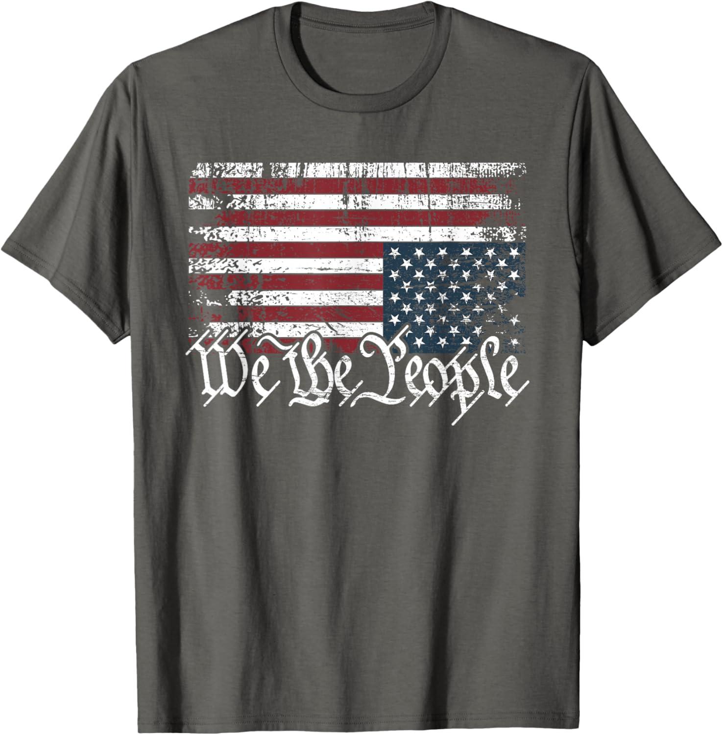 Upside Down American Flag We the People Protest Distressed T-Shirt - 1
