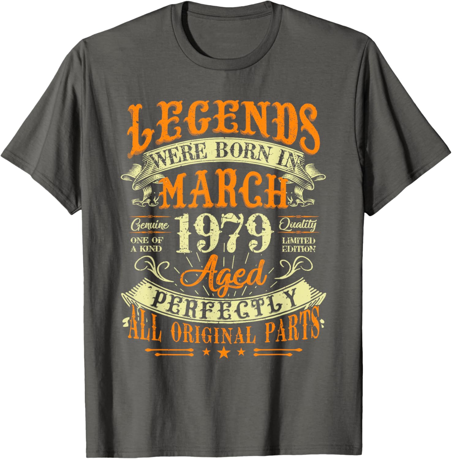 46th Birthday Gift T-Shirt for Legends Born in March 1979 - 14