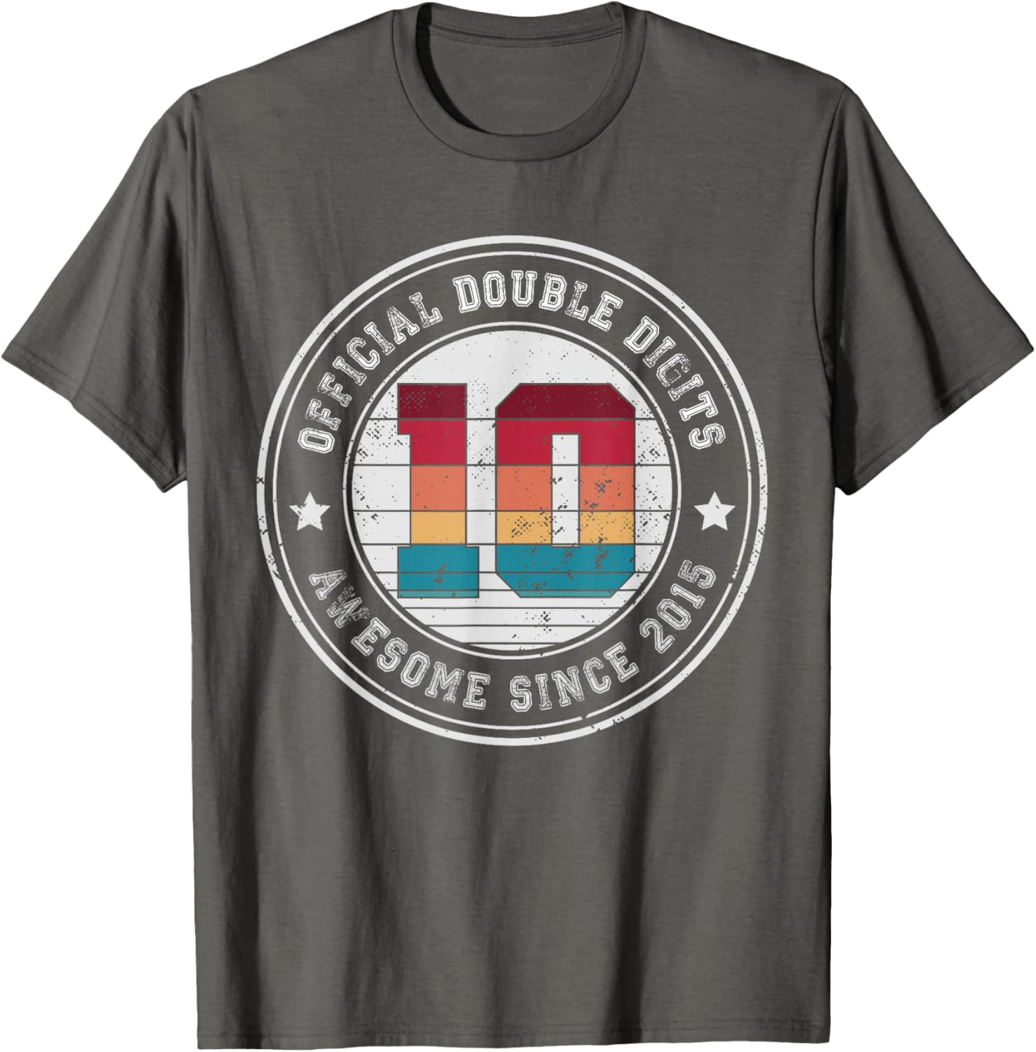 Celebrate 10th Birthday with Fun Ten Years Old Double Digits T-Shirt - 9