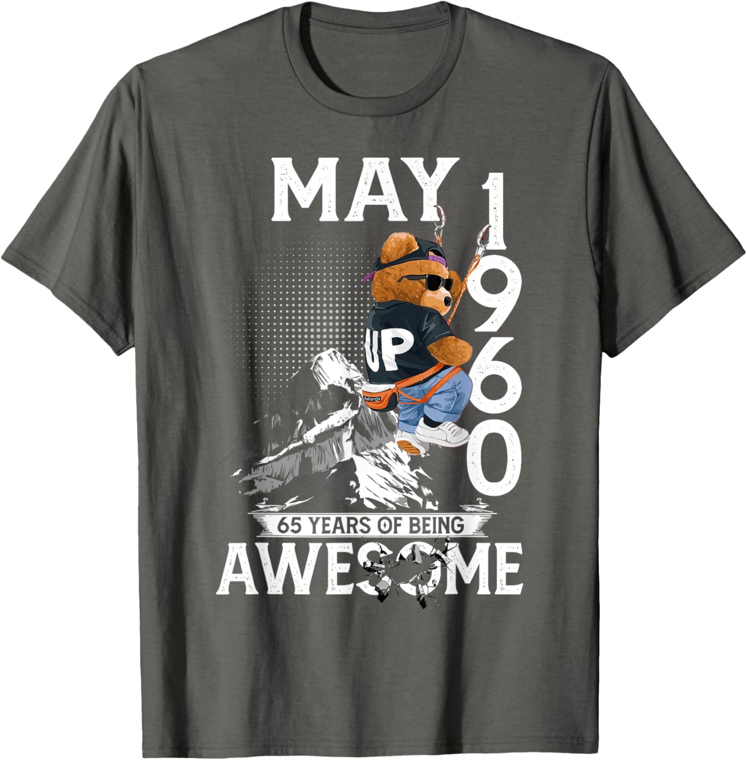 65th Birthday Bear Legends T-Shirt for Men May 1960 Vintage Style - 29