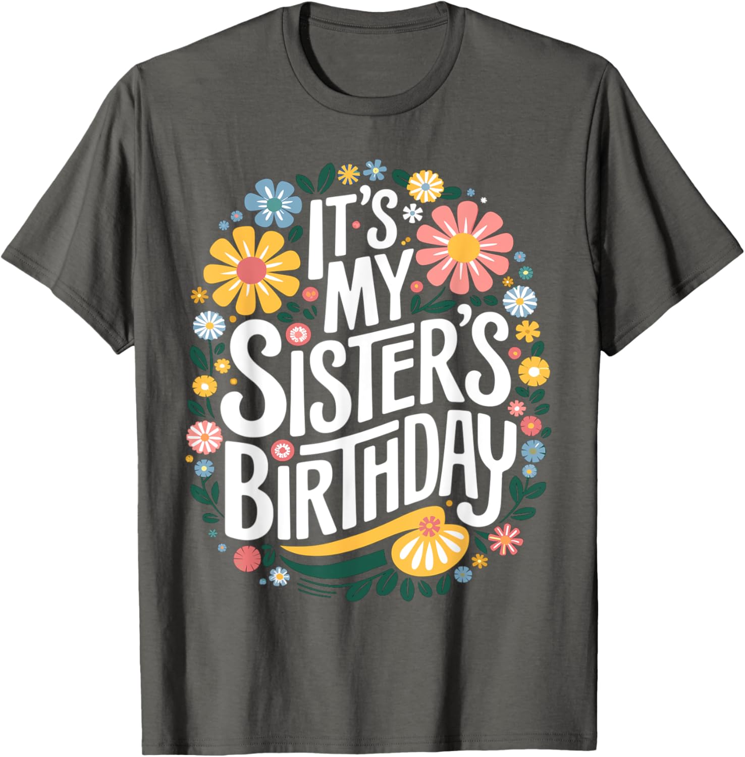Colorful Floral T-Shirt for Sisters Birthday - Women and Kids Design - 10