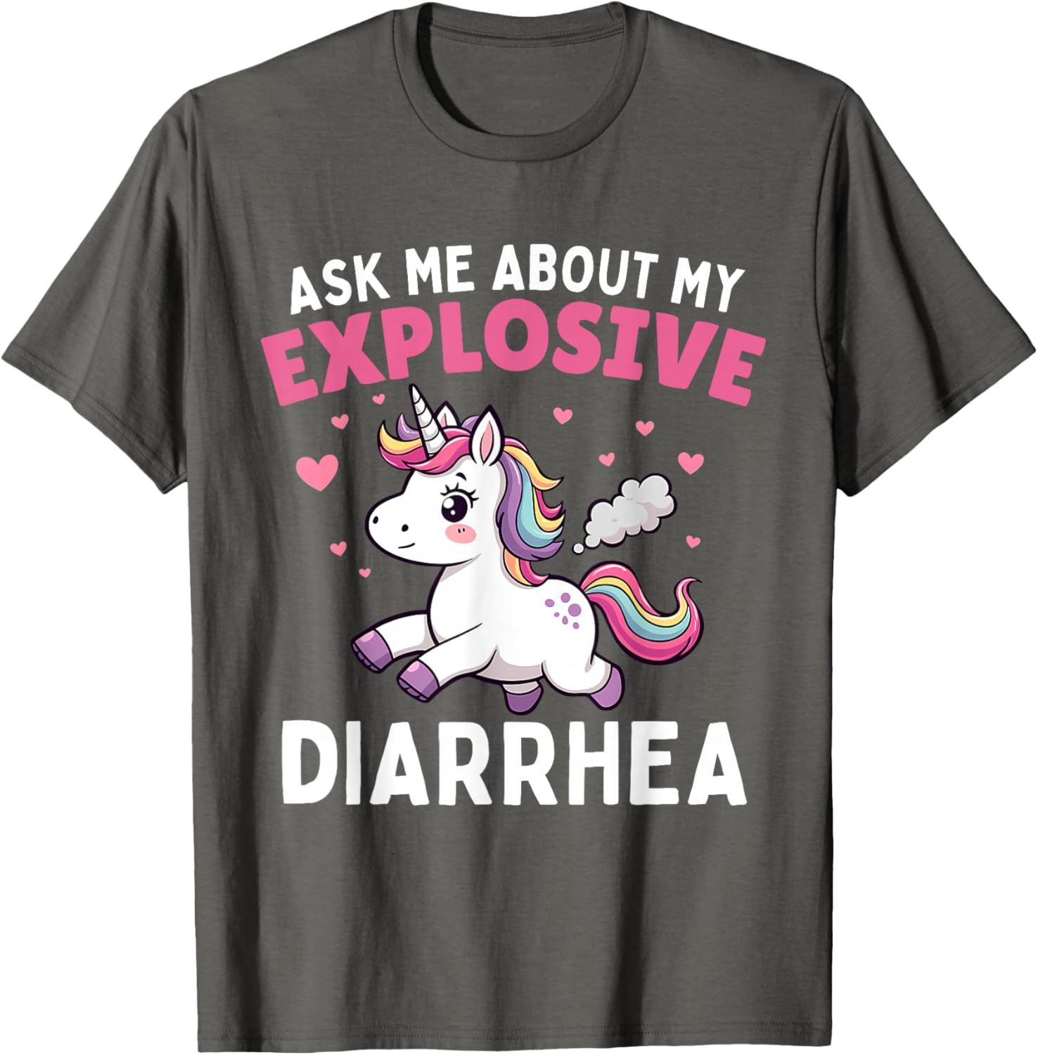 Funny Unicorn T-Shirt Ask Me About My Explosive Diarrhea Meme - 19