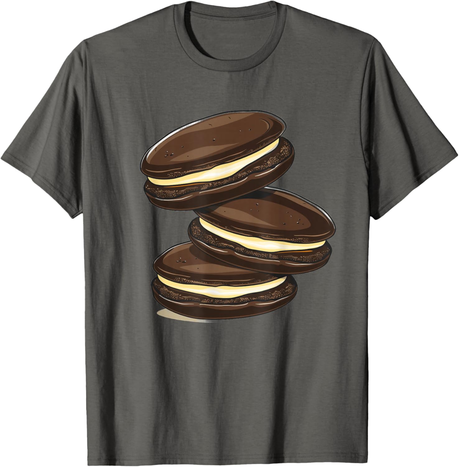Bold Outline Whoopie Pies T-Shirt for Fun Food Lovers Clothing - 12