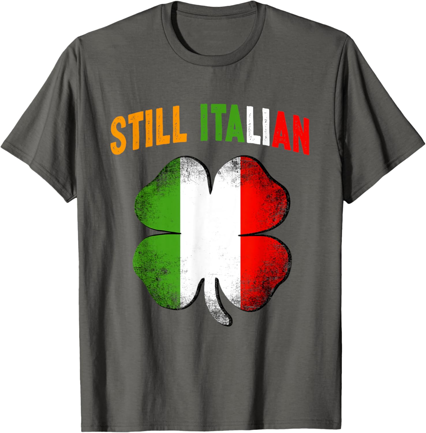 Still Italian Shamrock St Patrick's Day T-Shirt Clover Italy Flag Design - 3