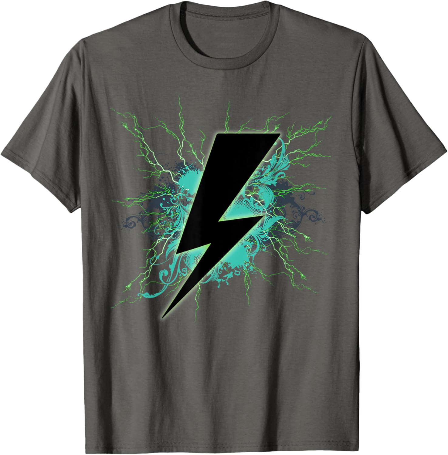 Black Lightning Bolt Green Thunderbolt T-Shirt for Bold Style Lovers - 12