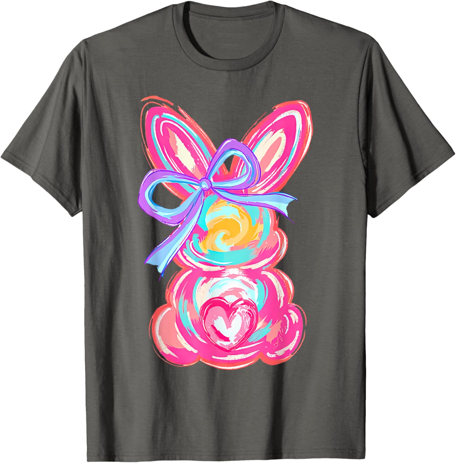 Coquette Bow Bunny Easter Shirt for Women and Girls Fun T-Shirt - 8