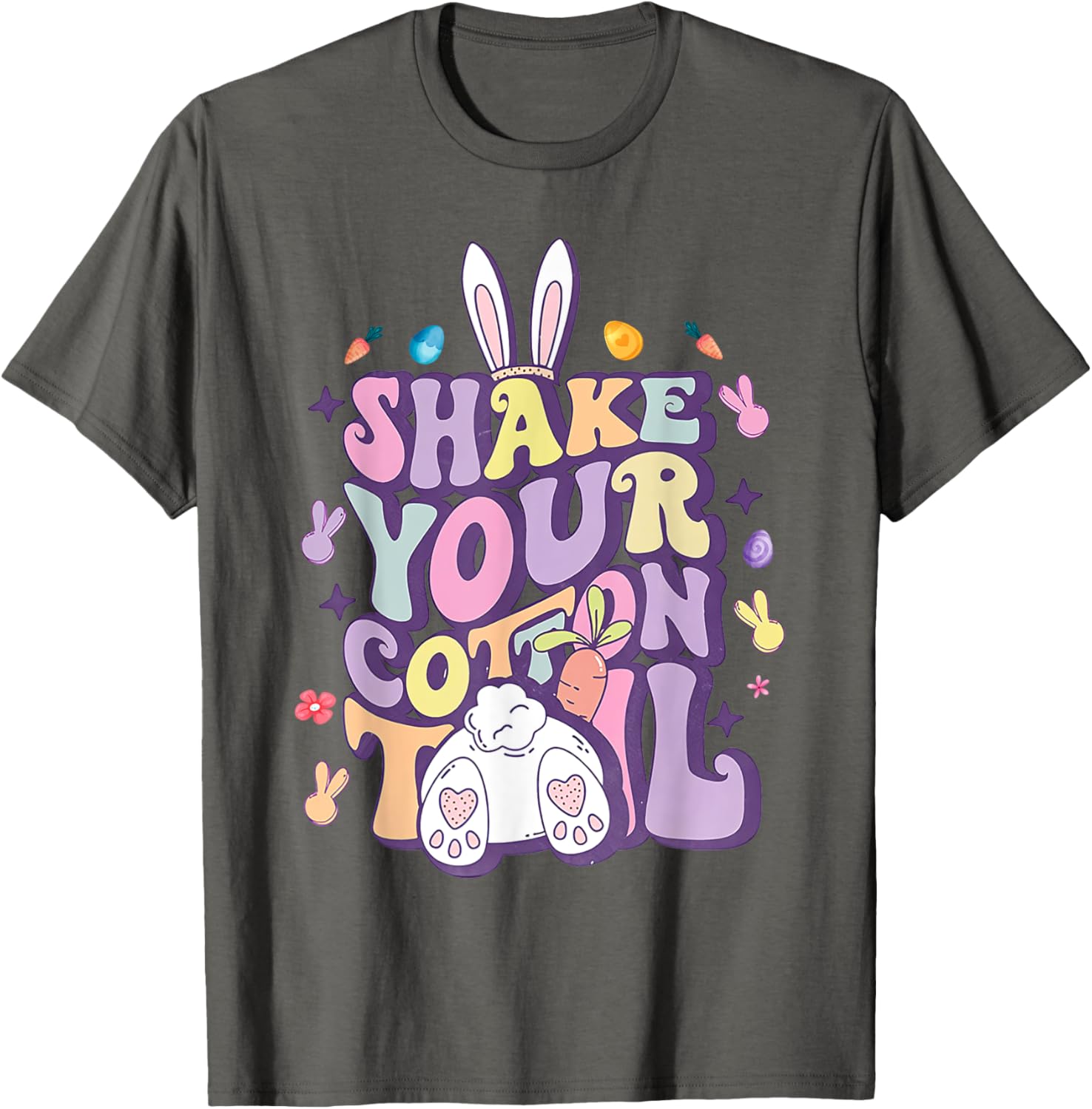 Shake Your Cotton Tail Funny Easter Bunny T-Shirt for Girls and Women - 14