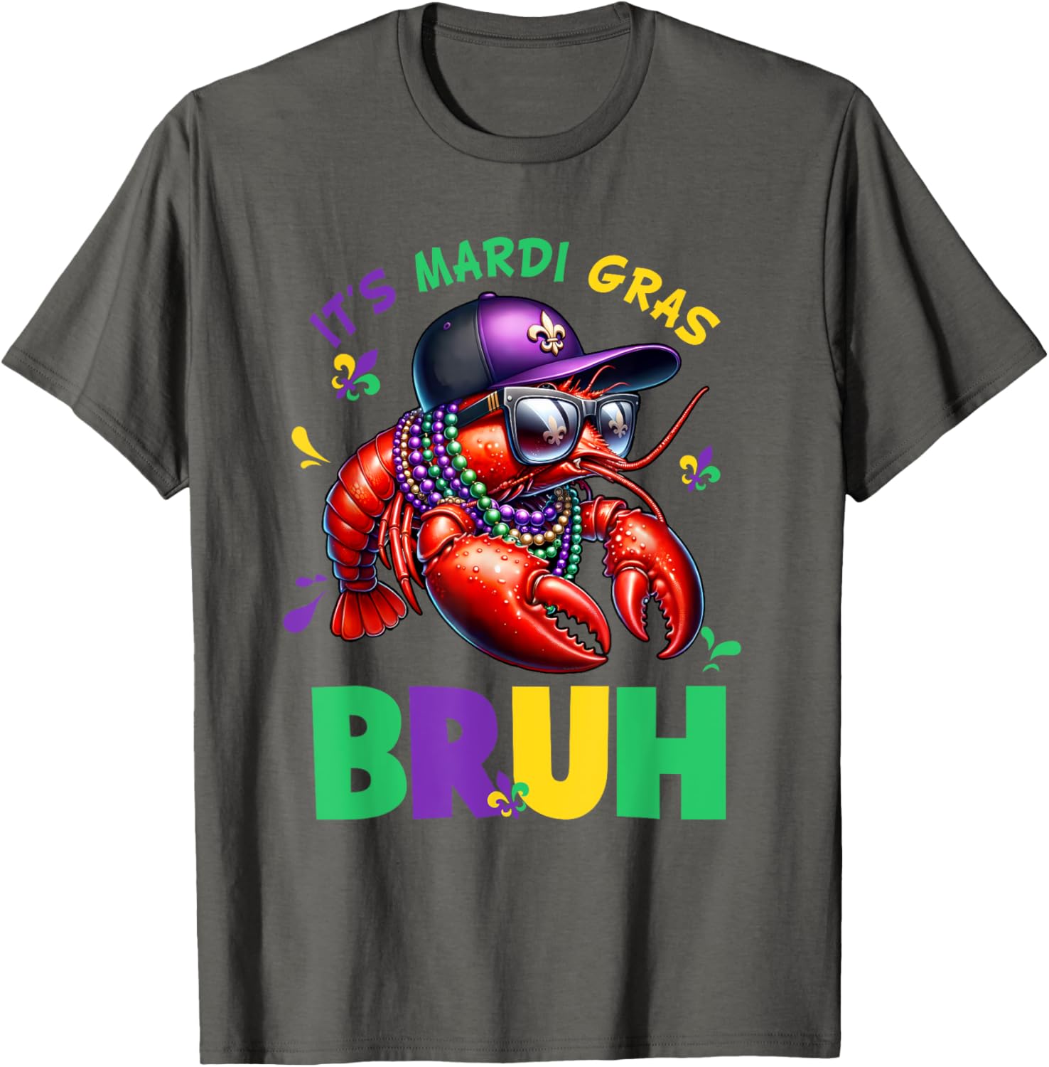 Cute Bruh Mardi Gras Crawfish T-Shirt for Kids - Fun Festival Fashion - 9
