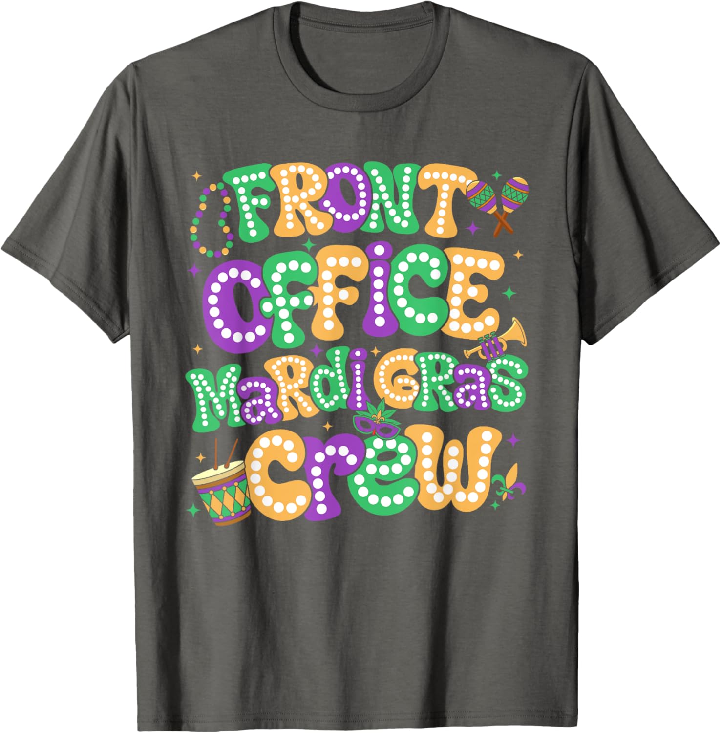 Celebrate Mardi Gras with Front Office Crew Staff Carnival T-Shirt - 2