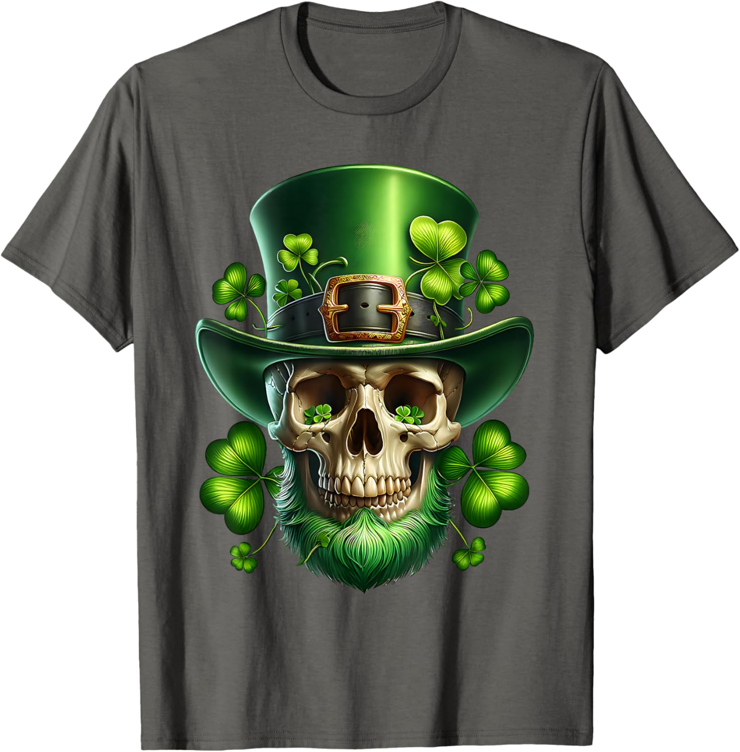 Saint Patrick's Day Sugar Skull T-Shirt for Festive Celebrations - 19