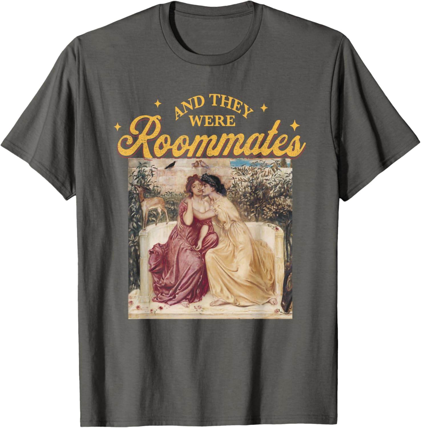 Vintage And They Were Roommates Lesbian Pride Month T-Shirt for All - 4