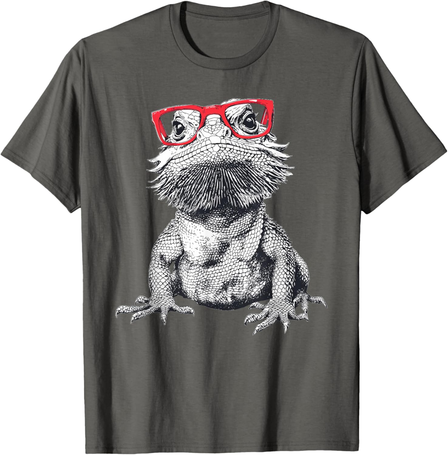 Cool Bearded Dragon Nerdy Glasses T-Shirt for Fun Animal Lovers - 20