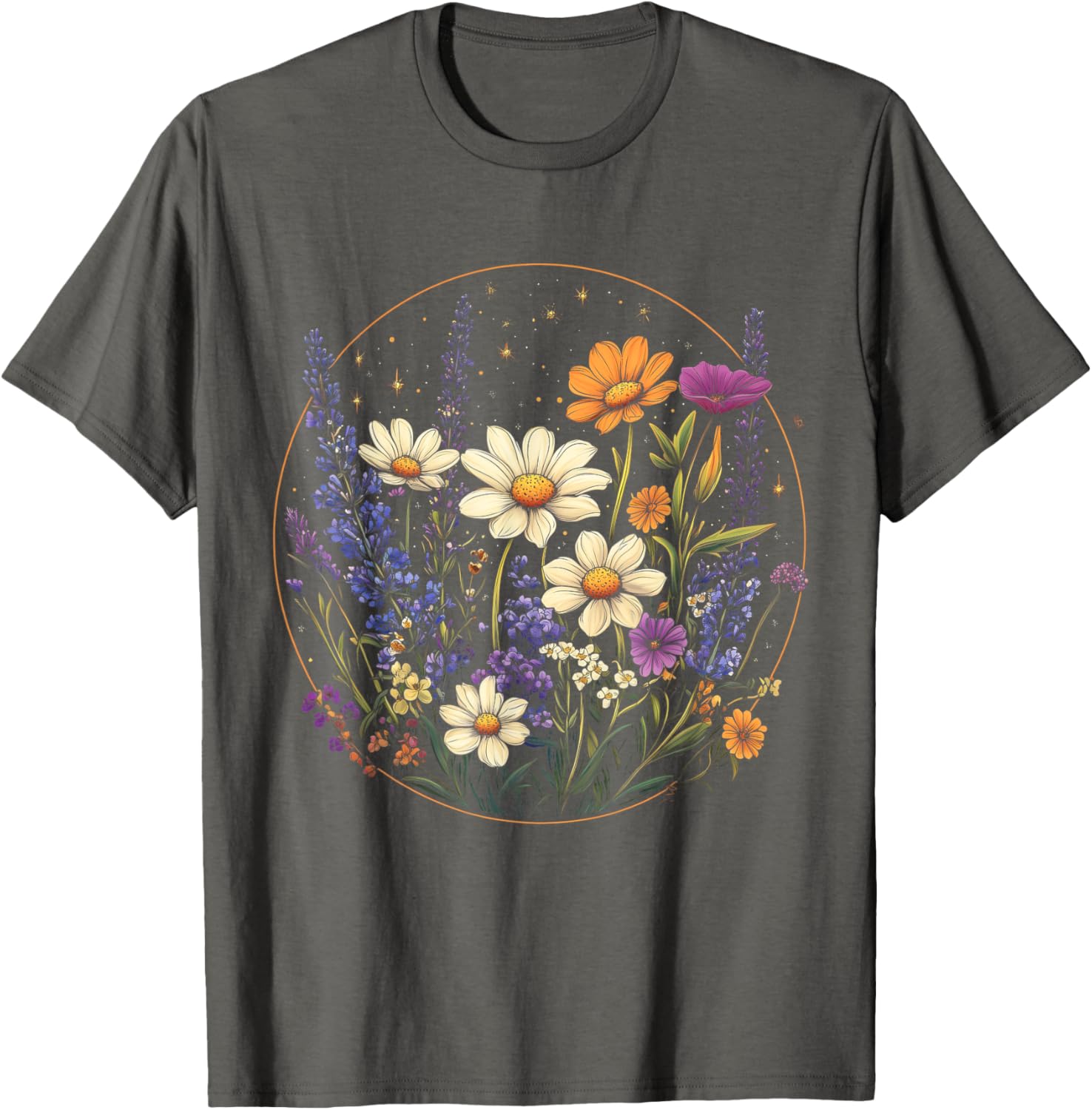Vintage Wildflower Daisy Lavender Spring T-Shirt for Nature Lovers - 1