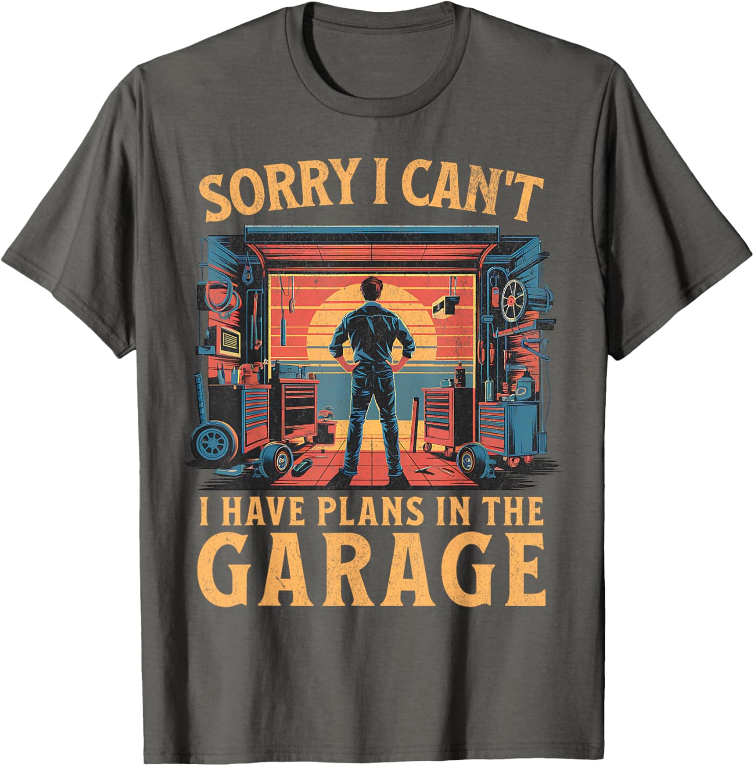 Funny Garage Plans Dad Car Mechanic T-Shirt for Father's Day Gifts - 7