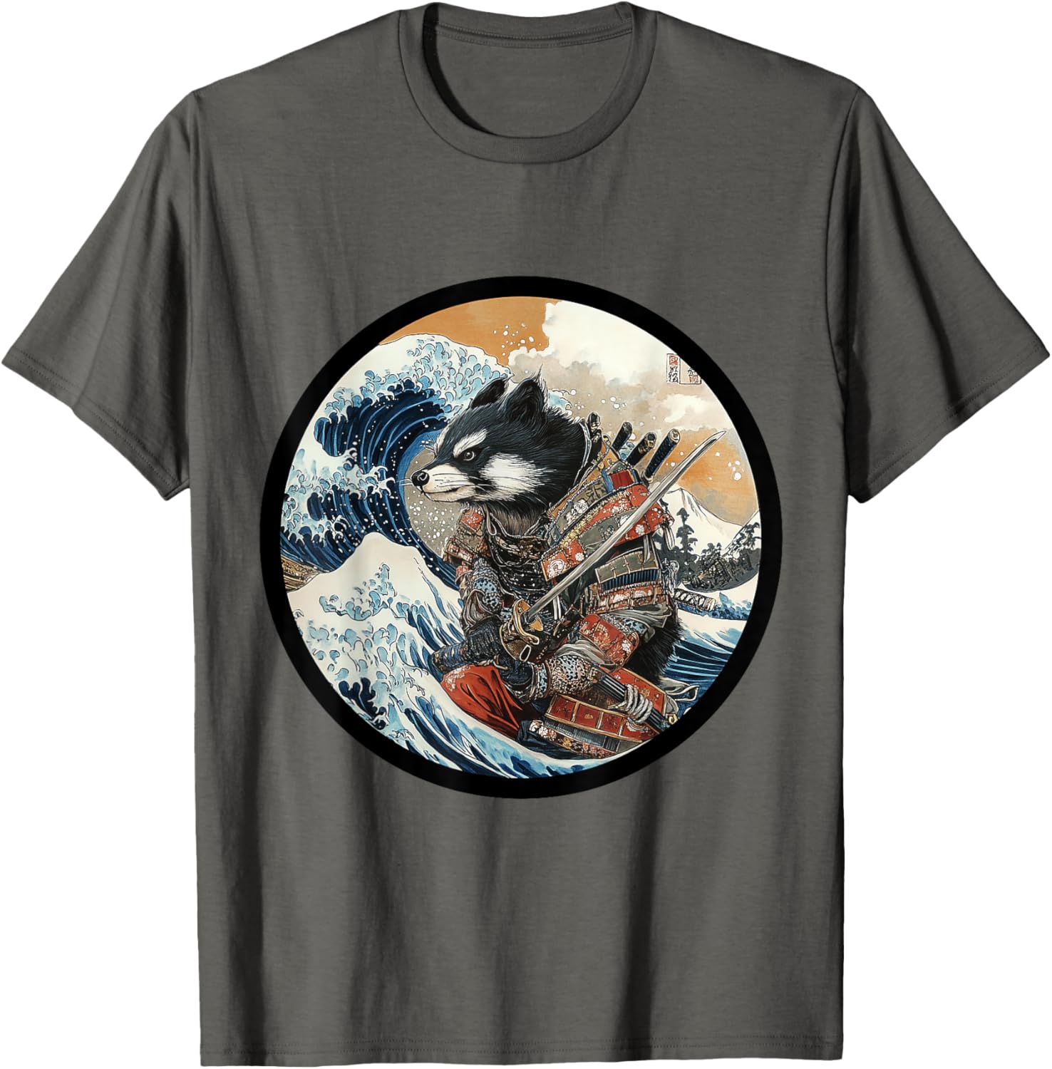 Wild Badger Brock Samurai Warrior Vintage Japanese Anime T-Shirt - 7