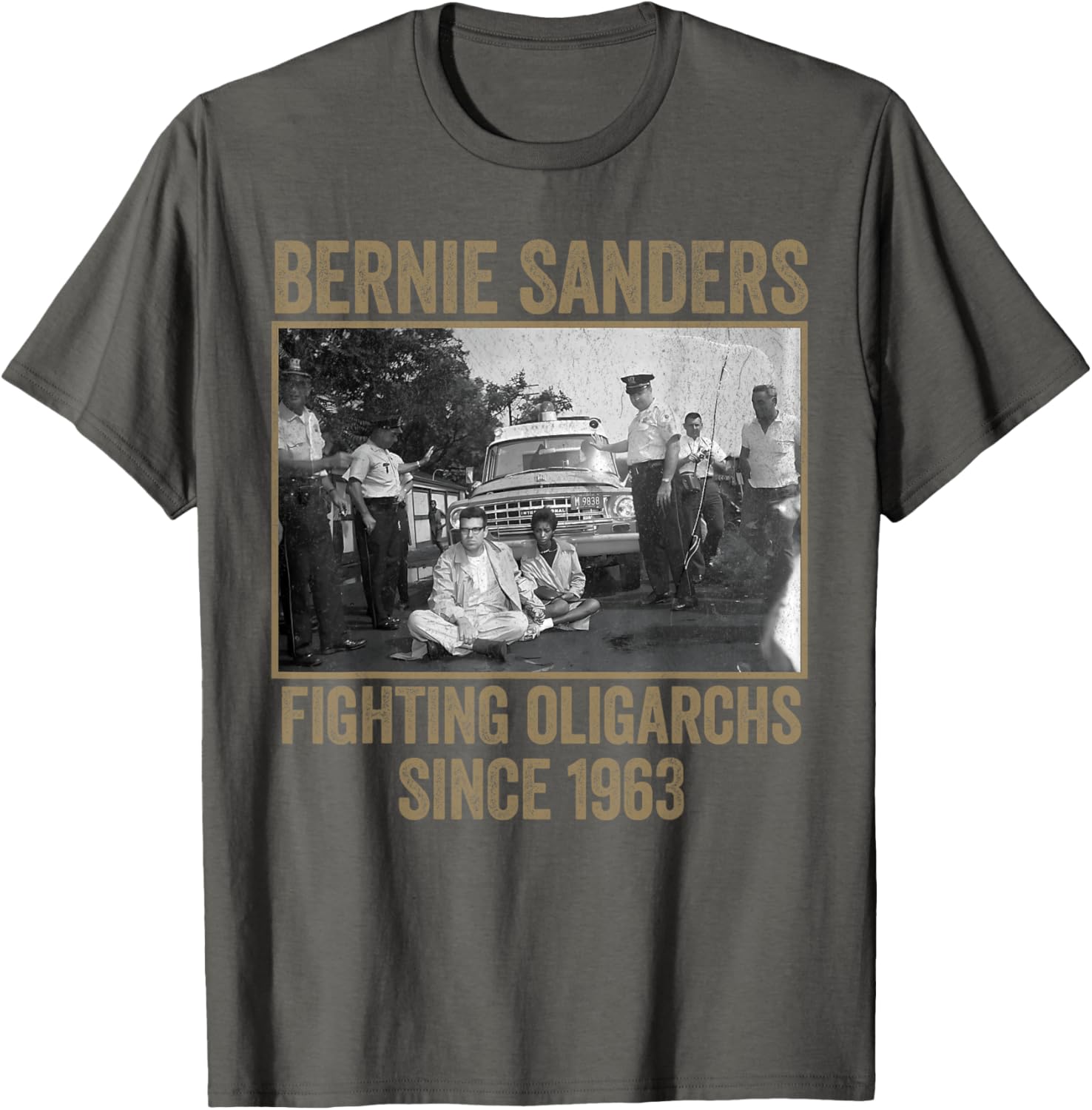 Bernie Fighting Oligarchs Protest T-Shirt for Activists and Supporters - 5