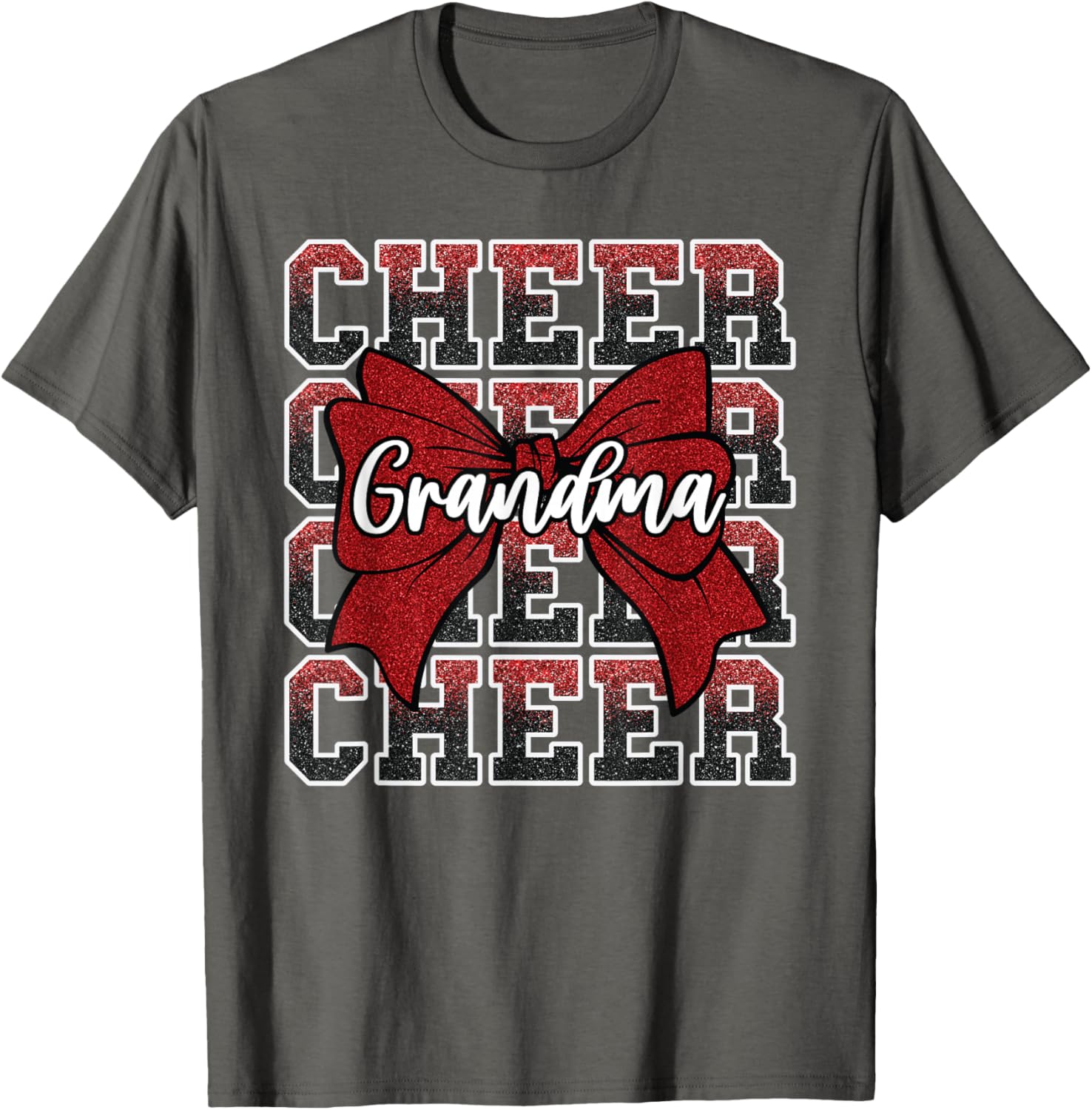 Cheer G-Ma Grandma Cheerleader Red T-Shirt for Cheer Fans and Family - 8