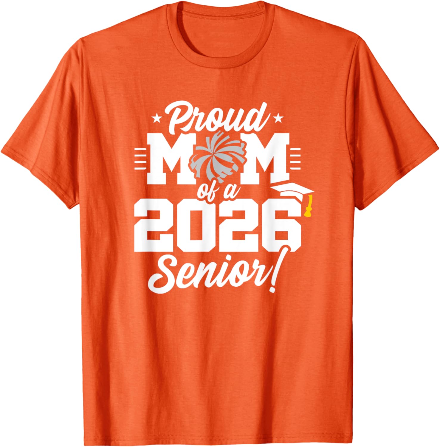 Class of 2026 Senior Cheerleader T-Shirt for Cheer Moms and Fans - 24