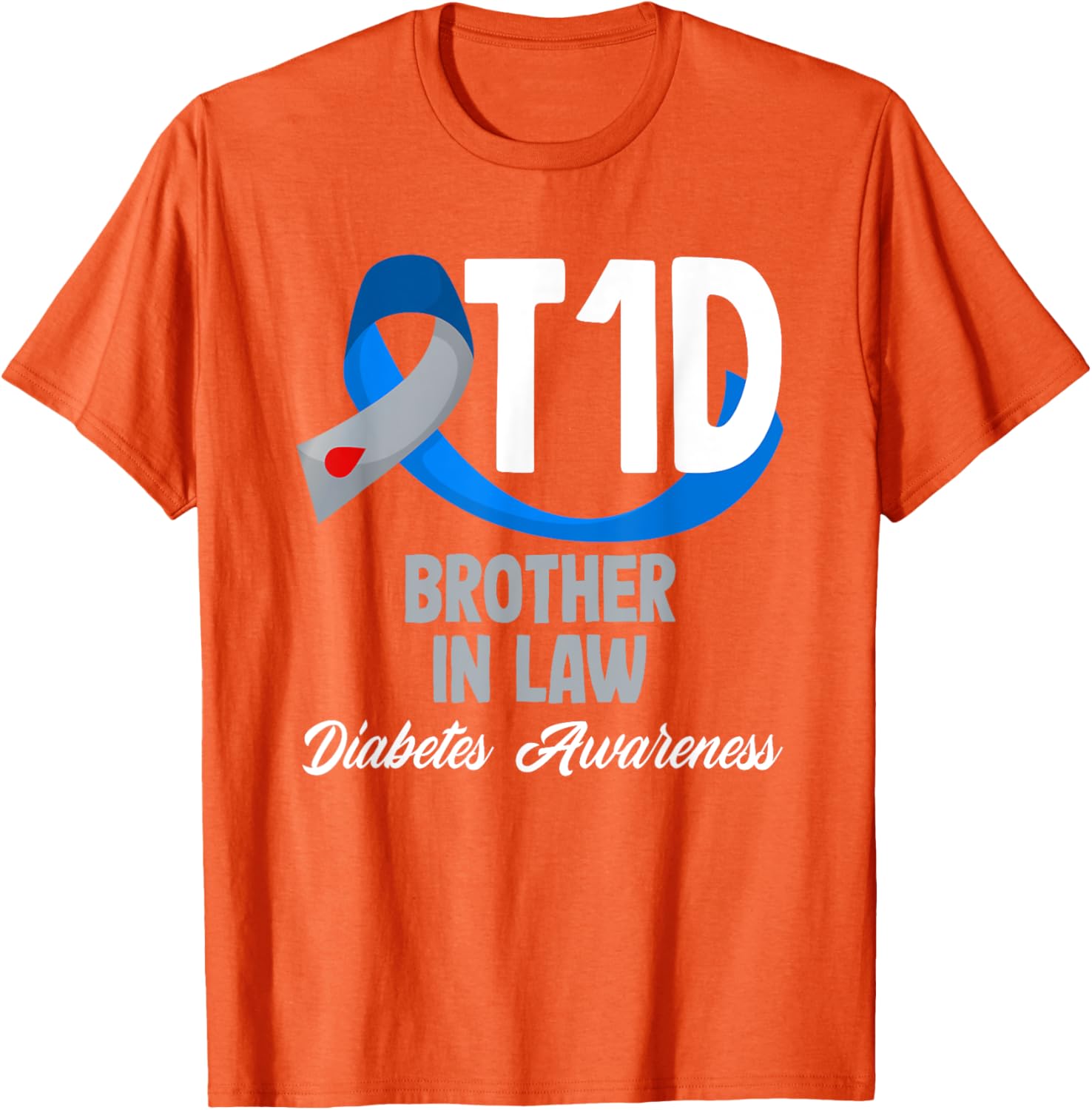 T1D Brother In Law Diabetes Awareness T-Shirt for Supportive Family Members - 5
