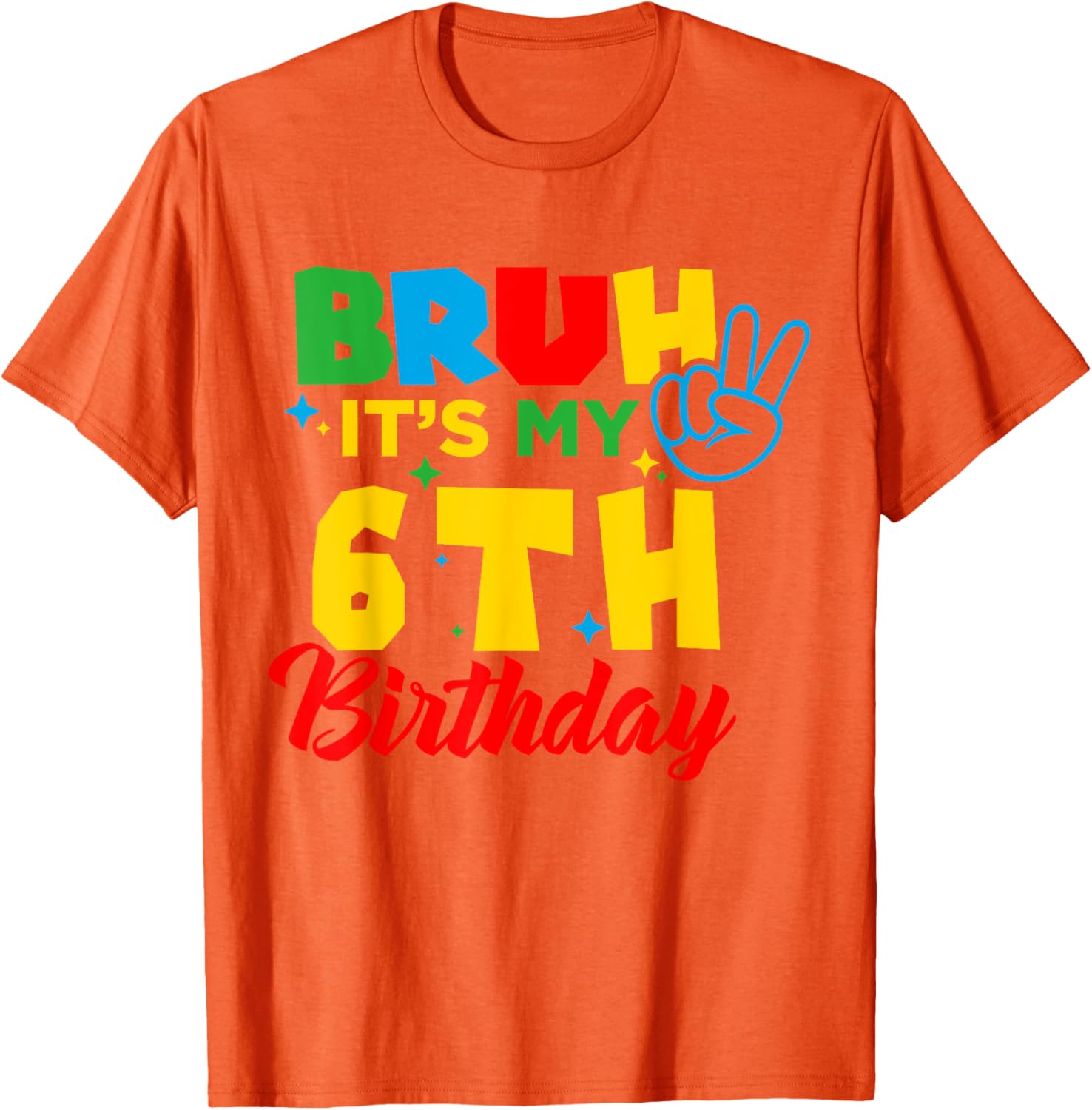 Bruh I'm 6 Gamer Bro T-Shirt for Fun 6th Birthday Celebration - 9