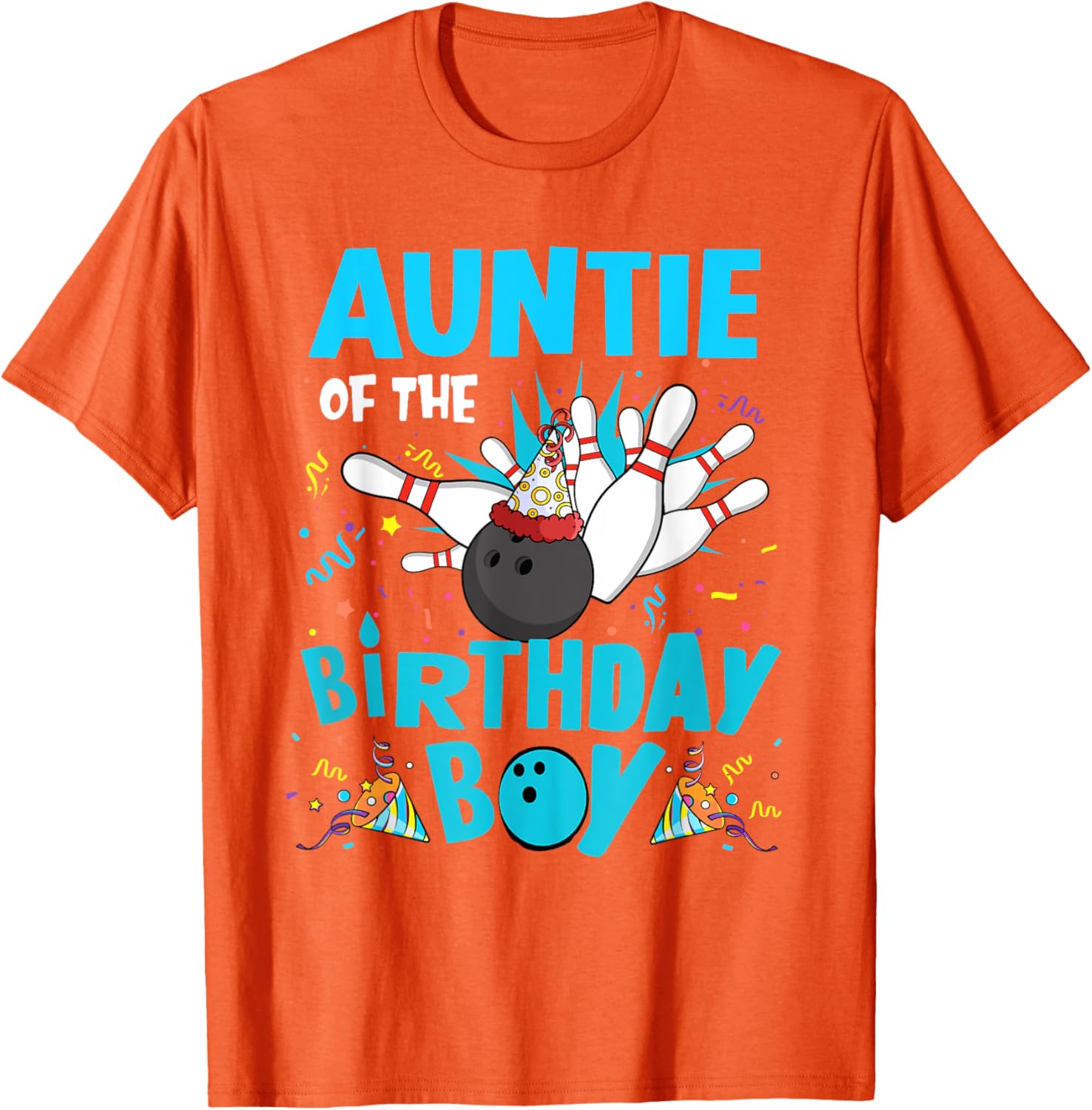 Auntie of the Birthday Boy Bowling T-Shirt for Family Fun Matching Outfits - 12