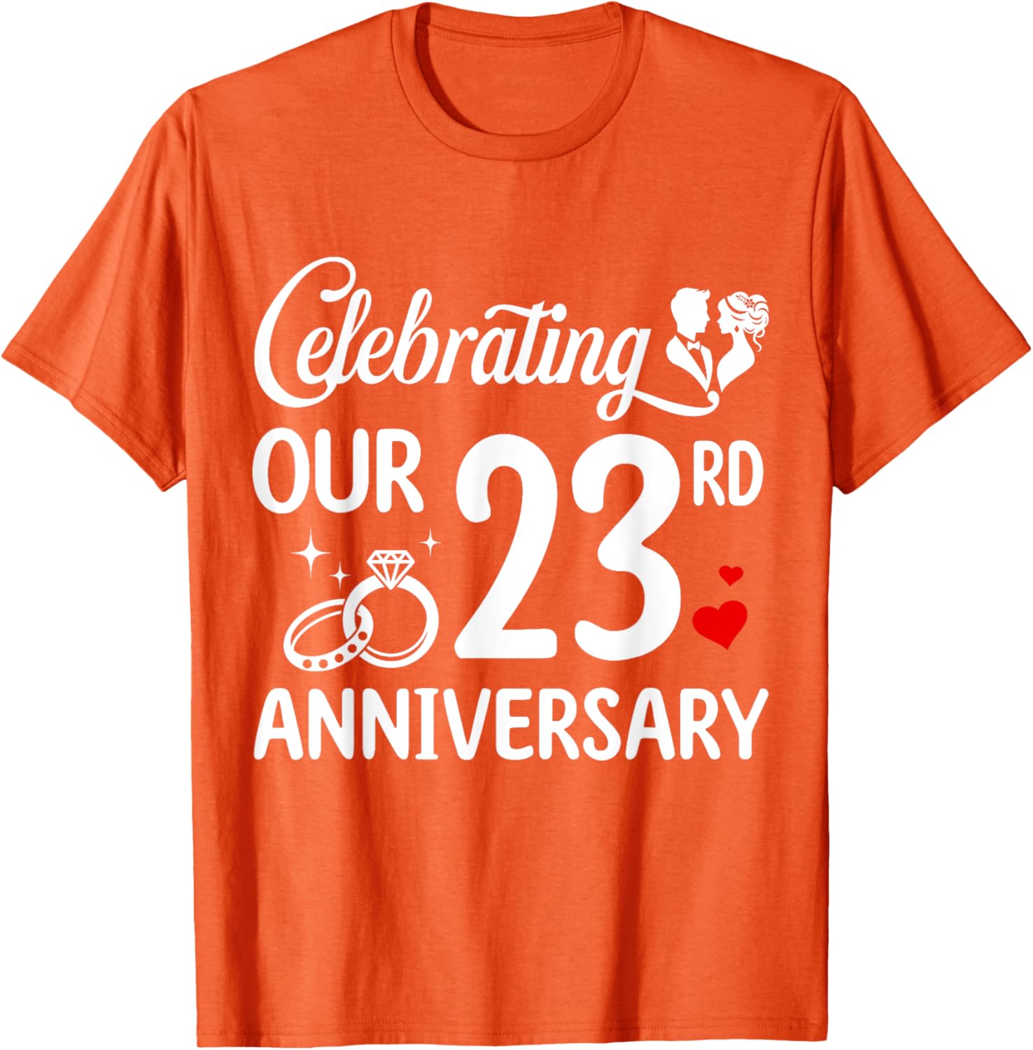 23rd Wedding Anniversary T-Shirt for Him and Her, Celebrate 23 Years of Love - 9