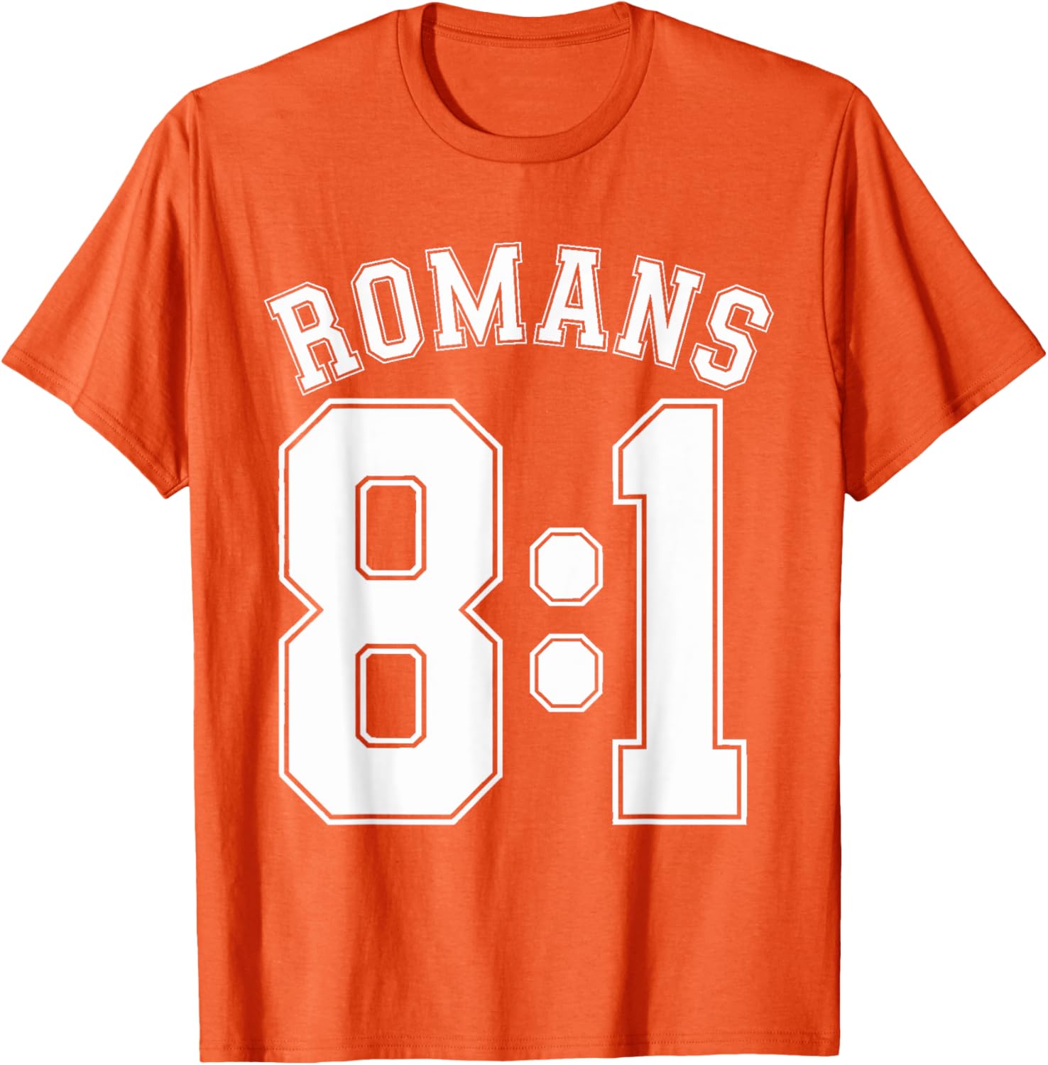Romans 8:1 Sports Jersey T-Shirt for Christian Motivation and Faith - 27