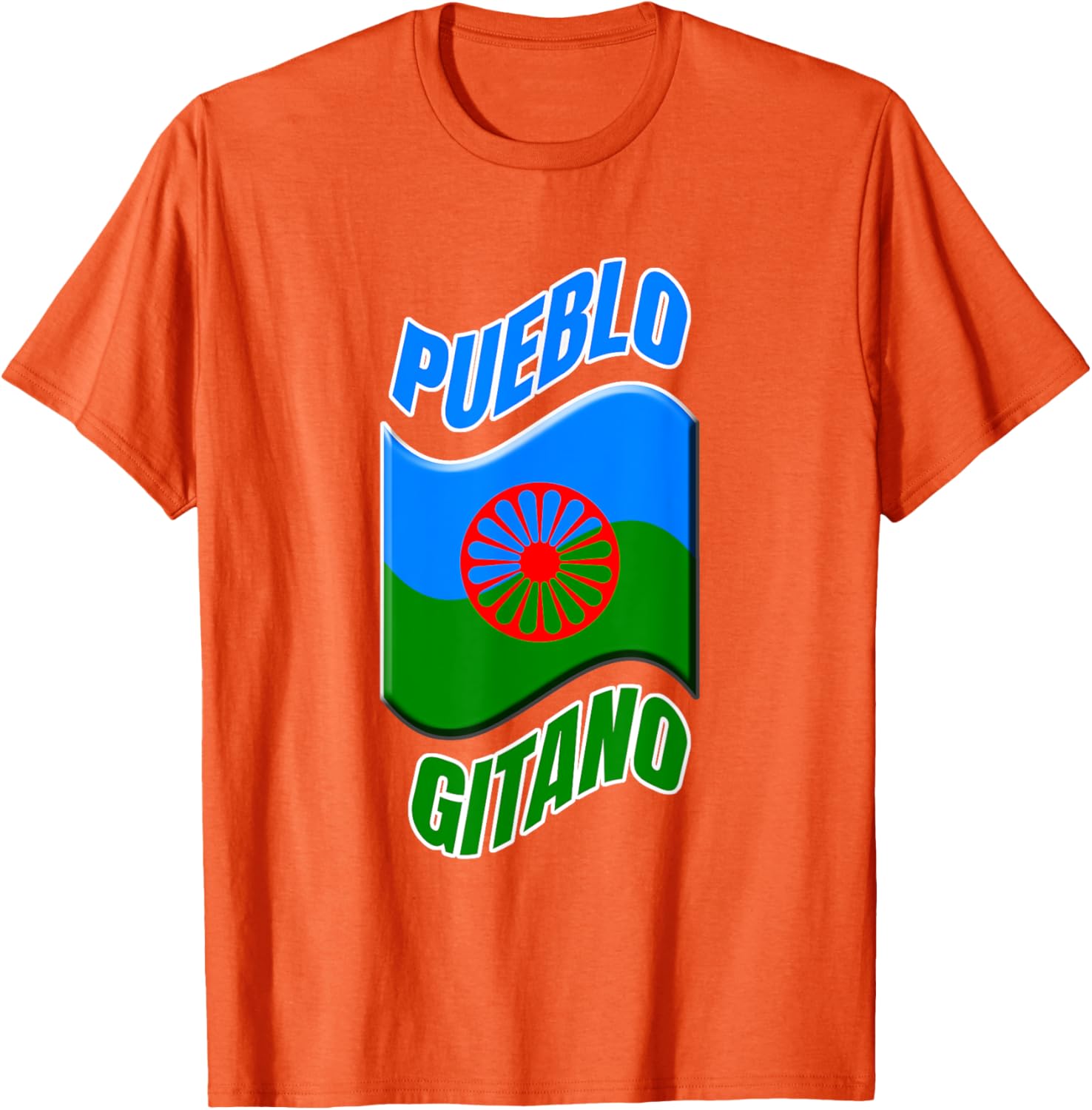 Colorful Gitana Flag T-Shirt with Uplifting Message for Happy Vibes - 7